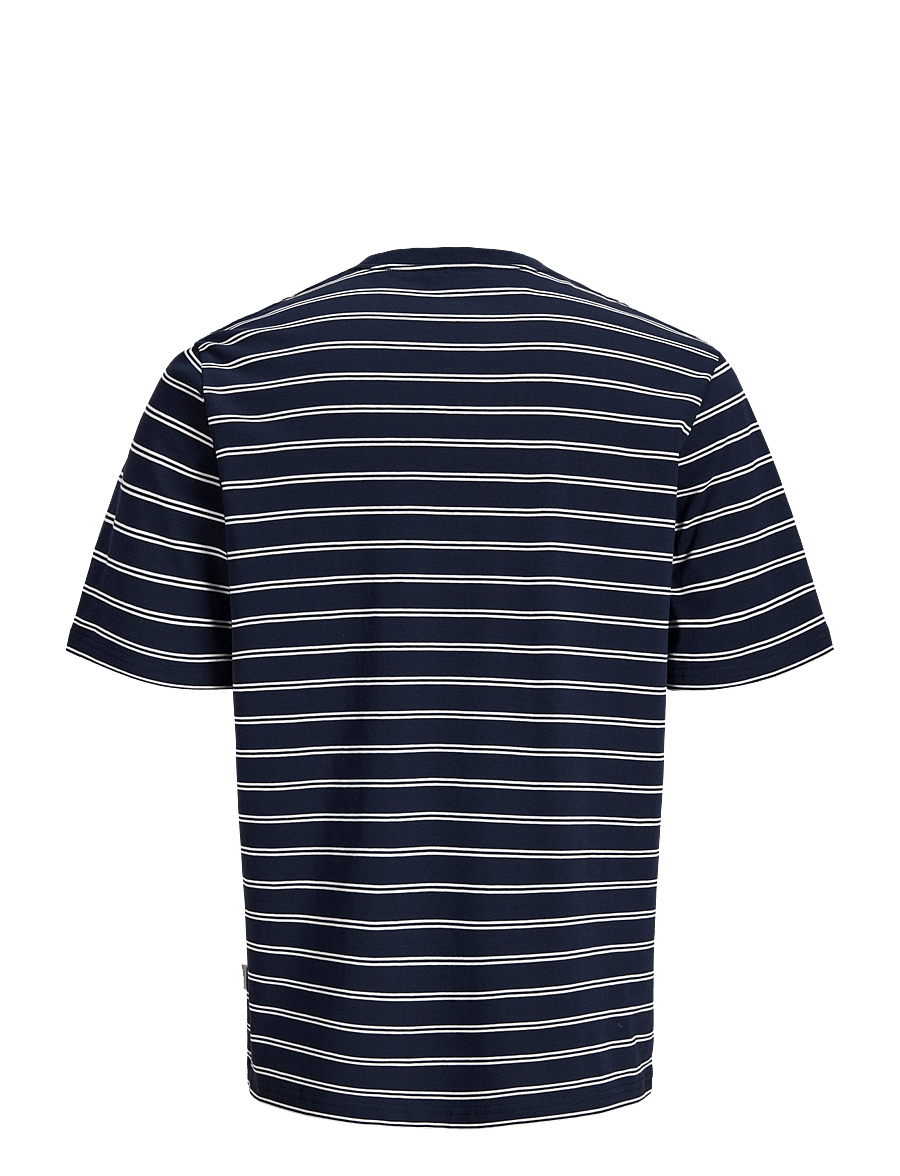 Jack & Jones - JORNORREBRO STRIPE TEE SS CN LN - kurzärmelige t-shirts - sky captain - 1