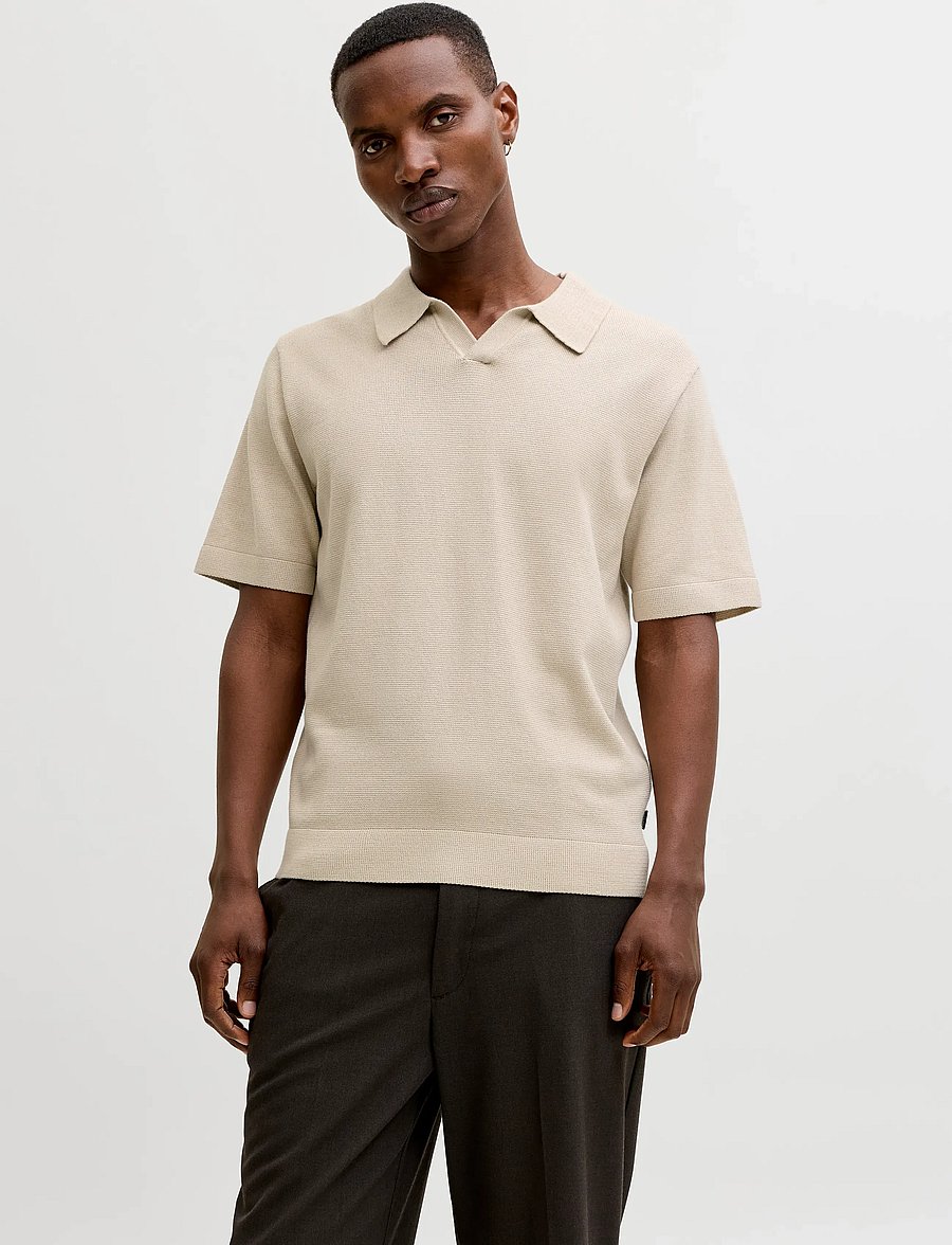 Jack & Jones - JPRBLAMILANO SPRING SPLIT NECK SS SN - kurzärmelig - ancient scroll - 0