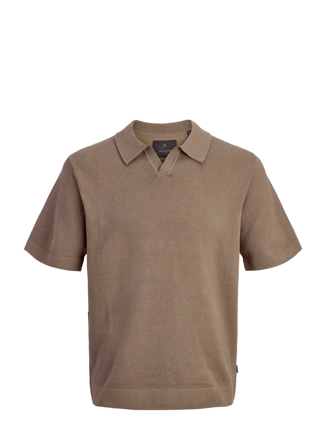 Jack & Jones JPRBLAMILANO SPRING SPLIT NECK SS SN - Jack & Jones - MOREL / brown