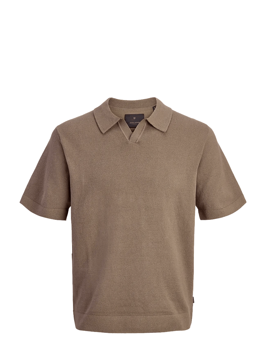 Jack & Jones - JPRBLAMILANO SPRING SPLIT NECK SS SN - kurzärmelig - morel - 1
