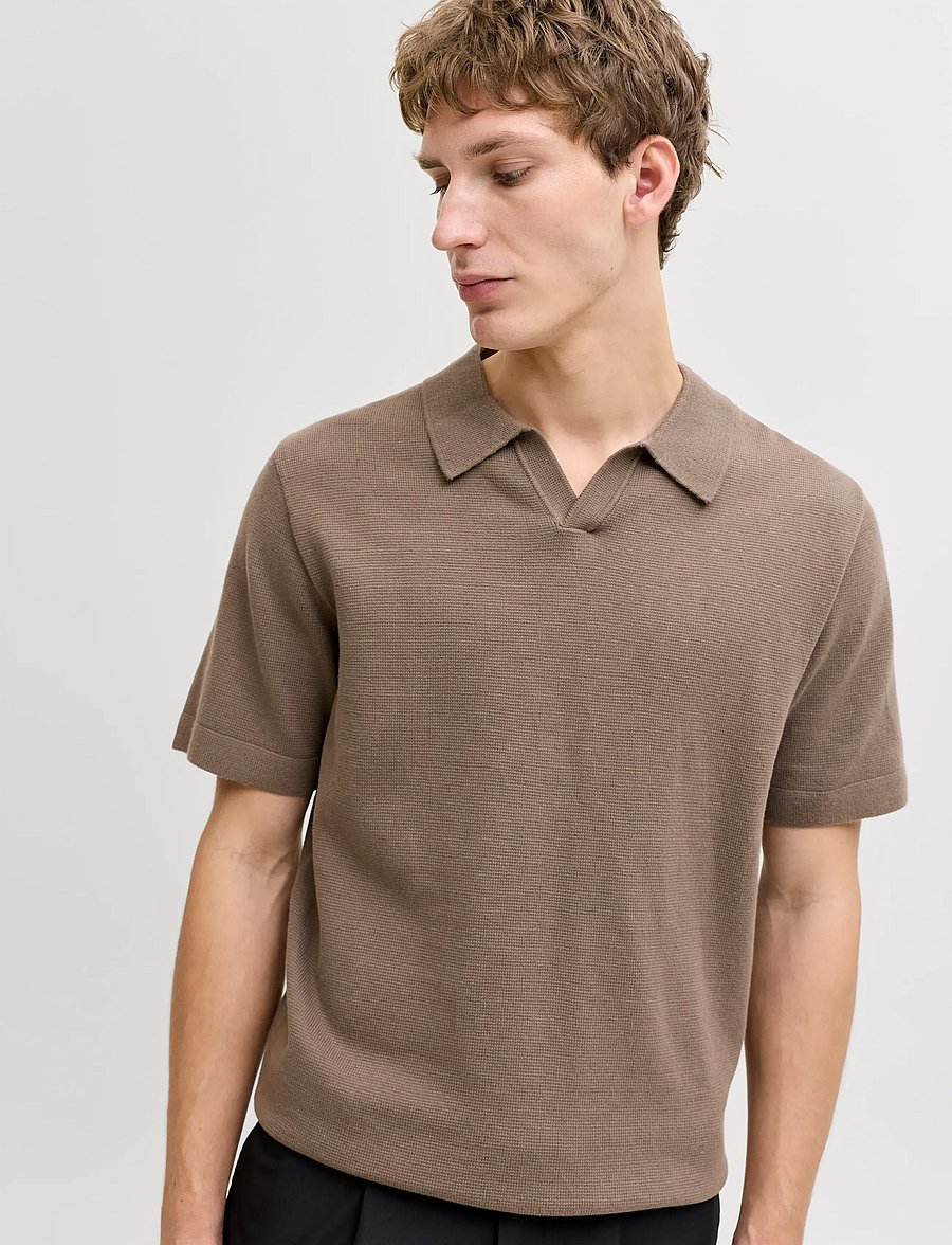 Jack & Jones - JPRBLAMILANO SPRING SPLIT NECK SS SN - kurzärmelig - morel - 4