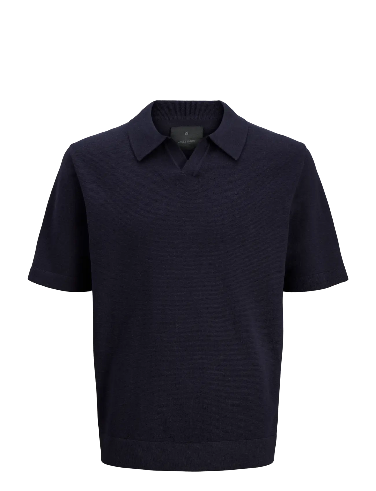 Jack & Jones JPRBLAMILANO SPRING SPLIT NECK SS SN - Kortärmade stickade pikéer - NIGHT SKY / navy