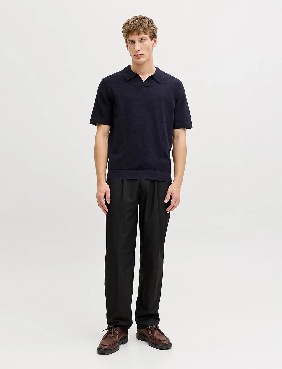 Jack & Jones - JPRBLAMILANO SPRING SPLIT NECK SS SN - kortärmade pikéer - night sky - 4