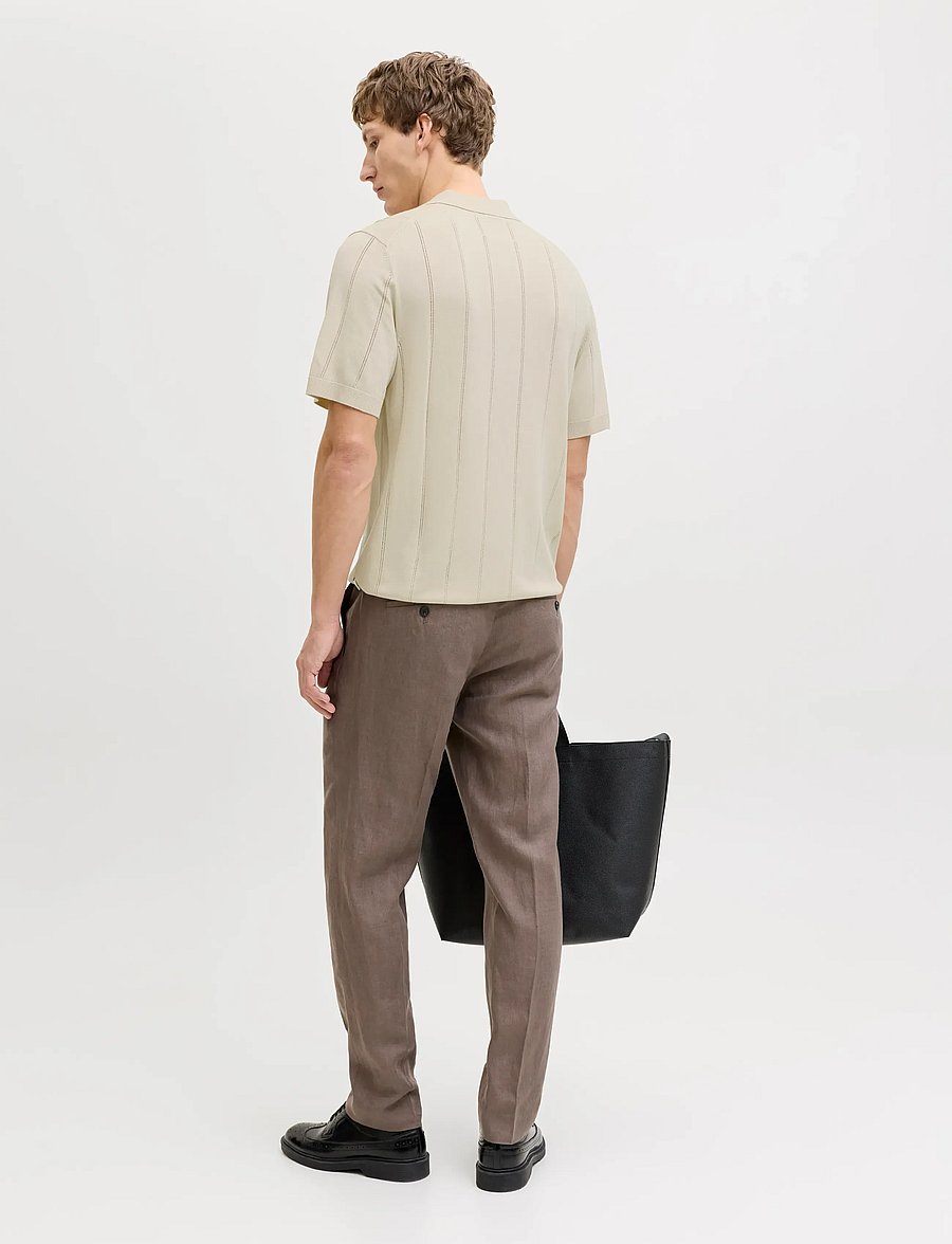 Jack & Jones - JPRBLAWILLIAM STRUCTURE KNIT POLO SS SN - prjónaðir pólóbolir - ancient scroll - 3