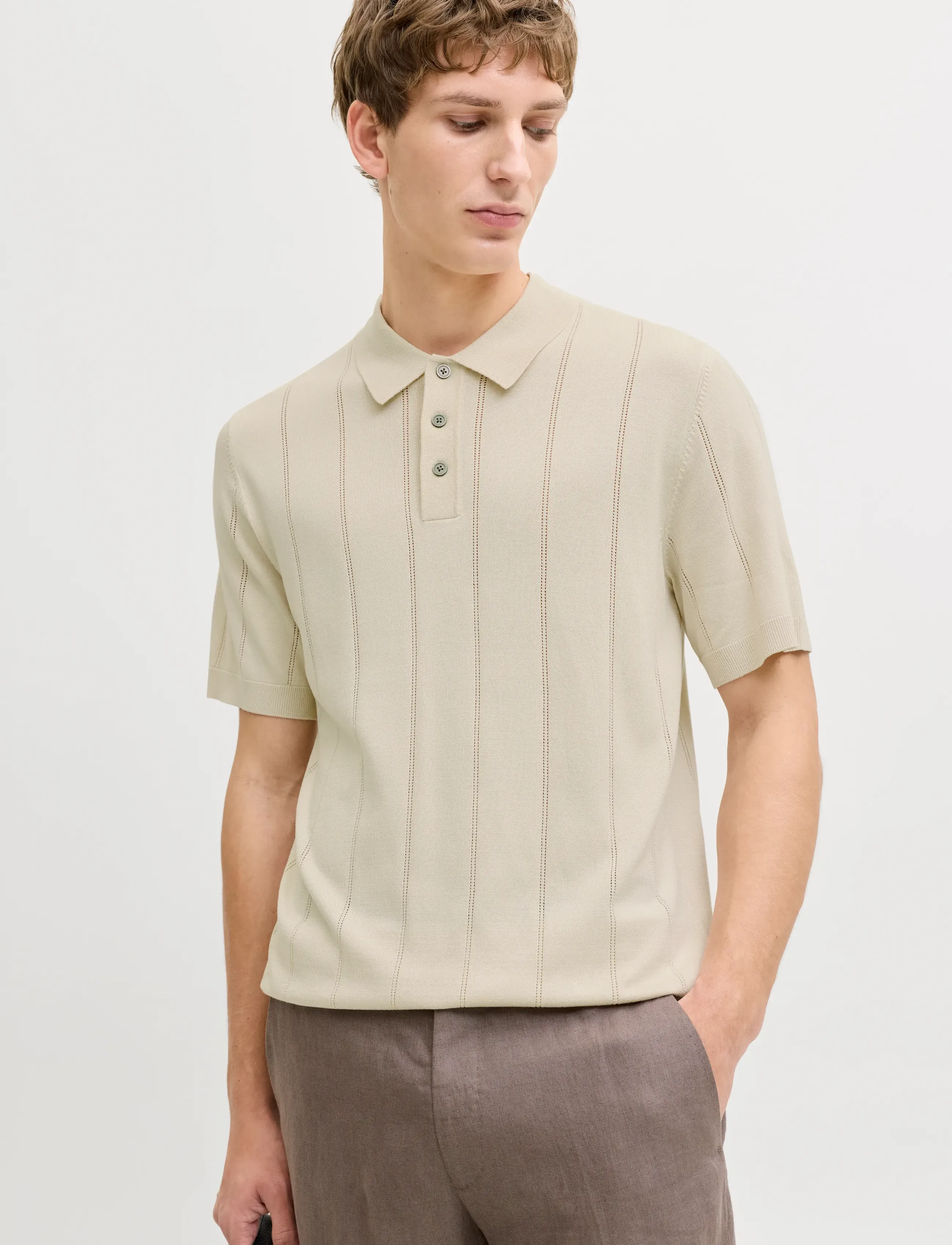 Jack & Jones Jprblawilliam Structure Knit Polo Ss Sn (JJ12291042