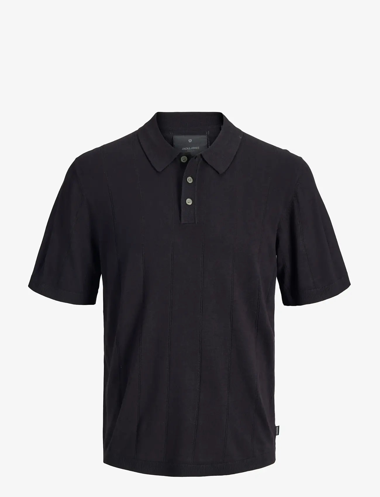 Jack & Jones - JPRBLAWILLIAM STRUCTURE KNIT POLO SS SN - polostrik - black - 1