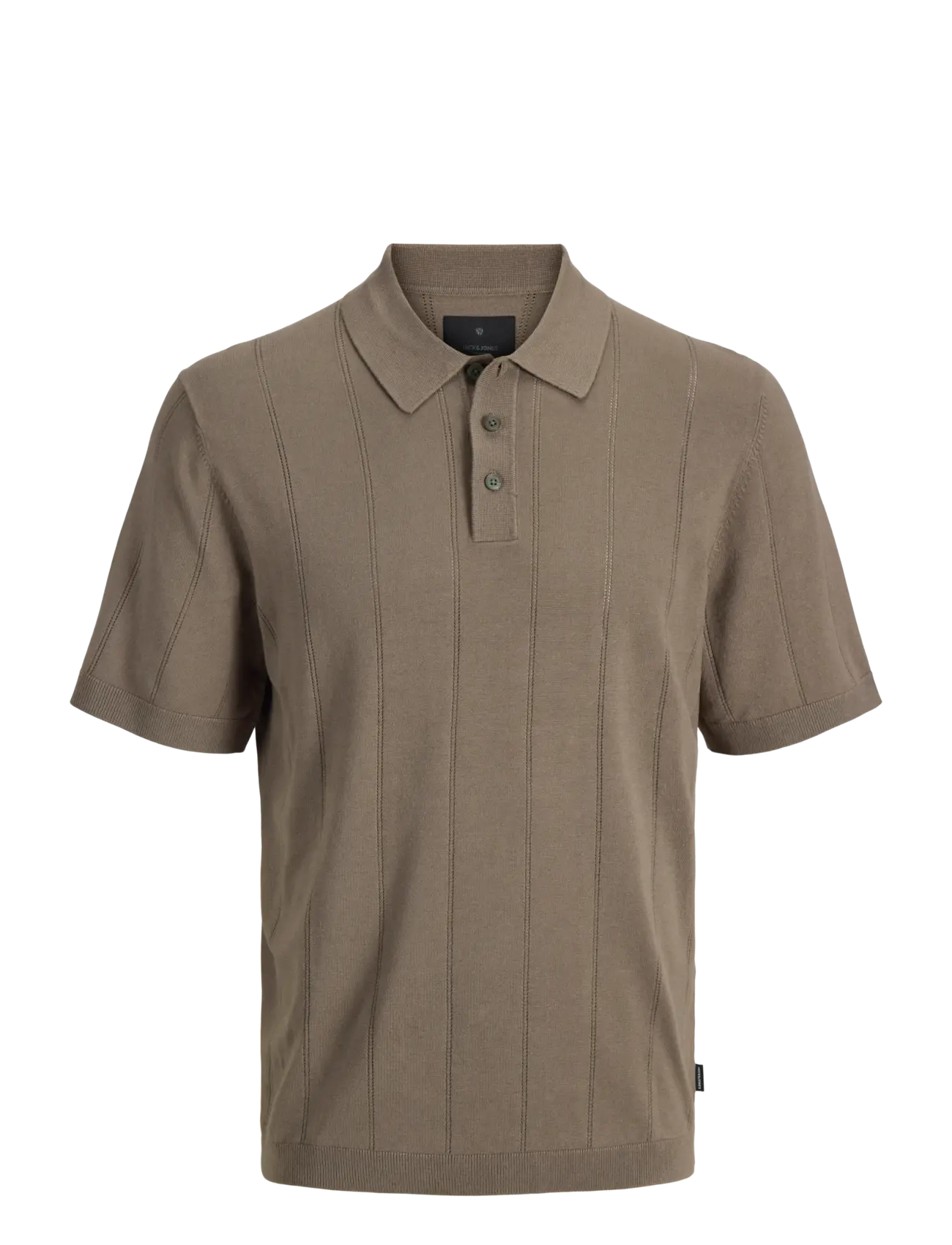 JACK & JONES Jprblawilliam Structure Knit Polo Ss Sn Khaki - S - Herren