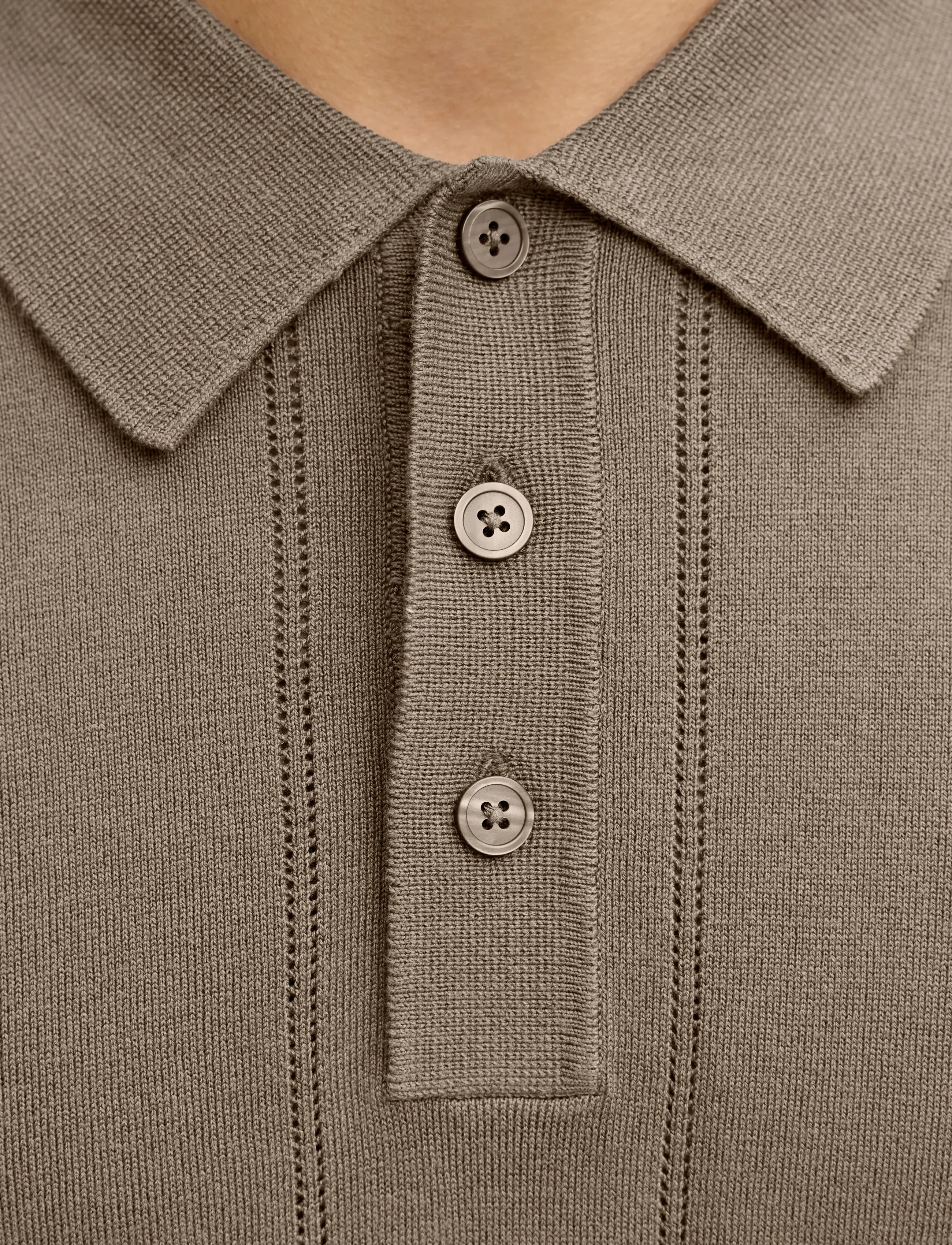 Jack & Jones - JPRBLAWILLIAM STRUCTURE KNIT POLO SS SN - knitted polos - morel - 4
