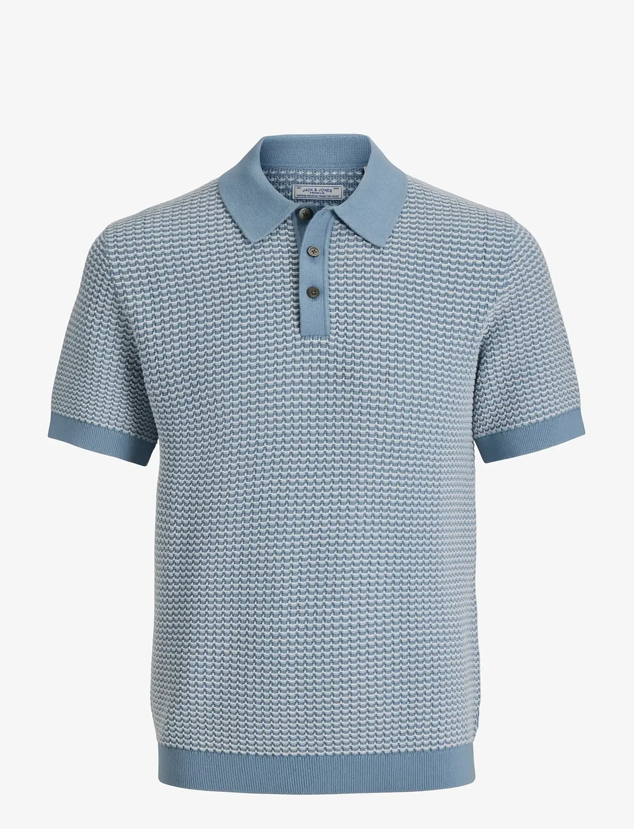 Jack & Jones - JPRBLUKINGSLEY KNIT POLO SS LN - polostrik - ashley blue - 1