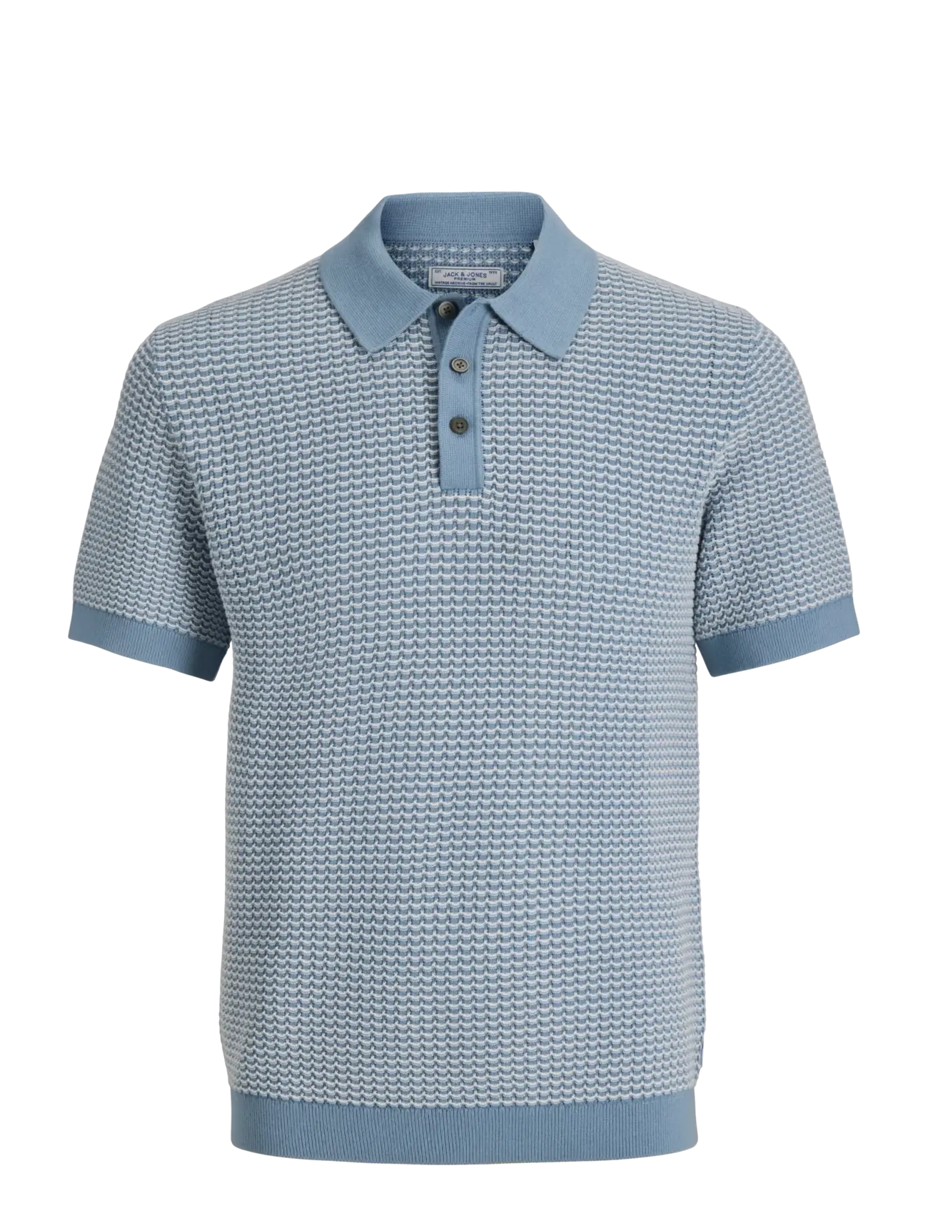 Jack & Jones JPRBLUKINGSLEY KNIT POLO SS LN - Poloer - ASHLEY BLUE / blue
