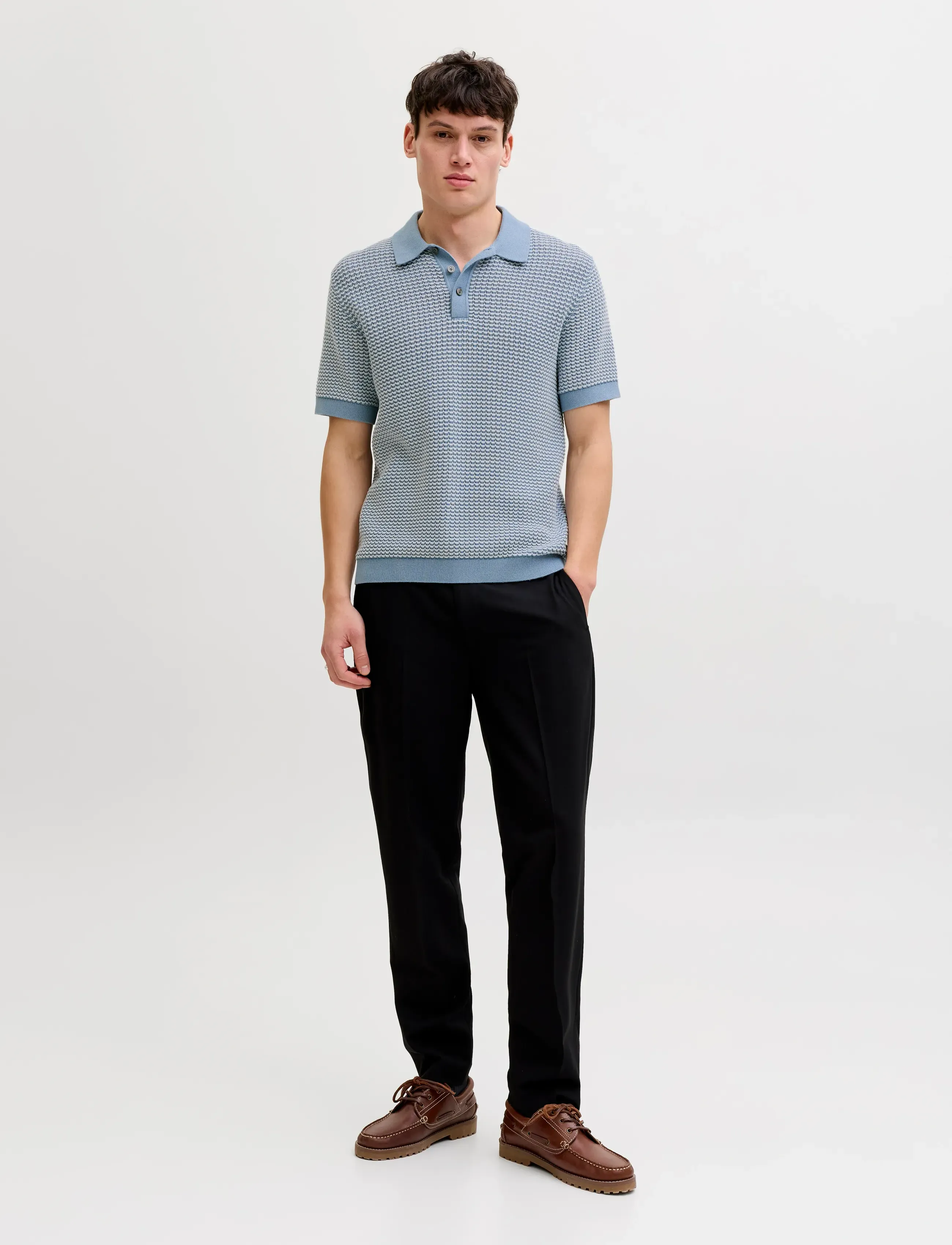 Jprblukingsley Knit Polo Ss Ln 3