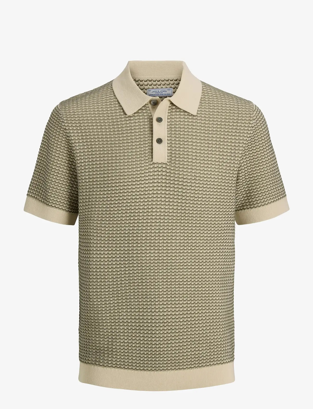 Jack & Jones - JPRBLUKINGSLEY KNIT POLO SS LN - polostrik - martini olive - 1