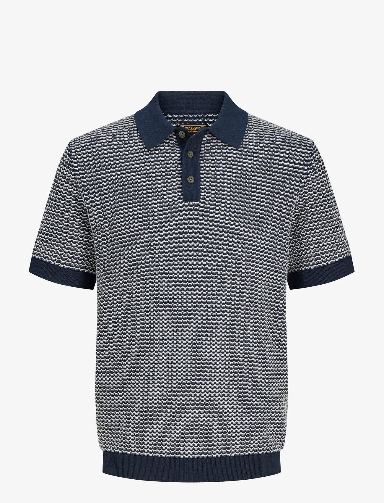 Jack & Jones - JPRBLUKINGSLEY KNIT POLO SS LN - kootud polosärgid - sky captain - 1