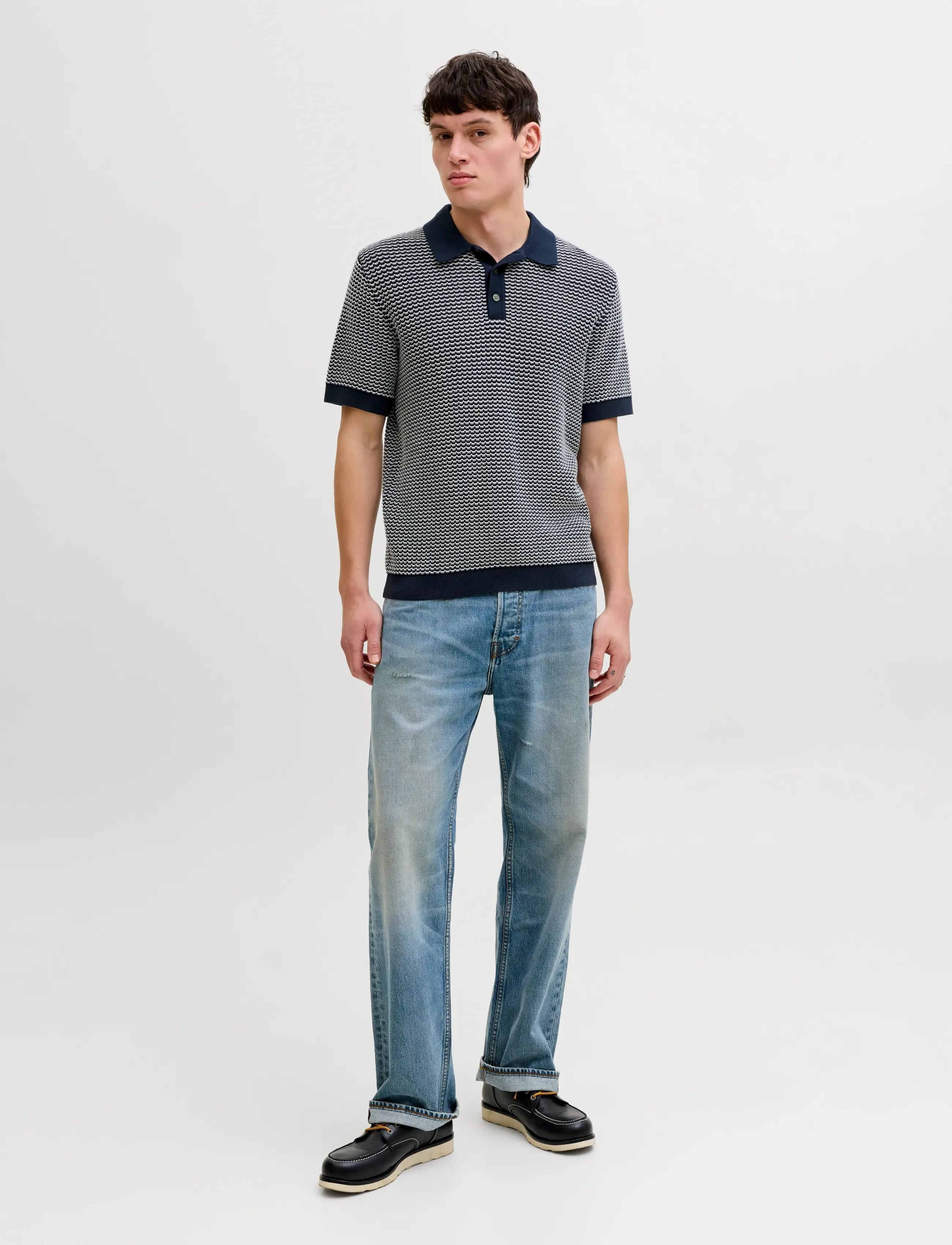 Jprblukingsley Knit Polo Ss Ln 3