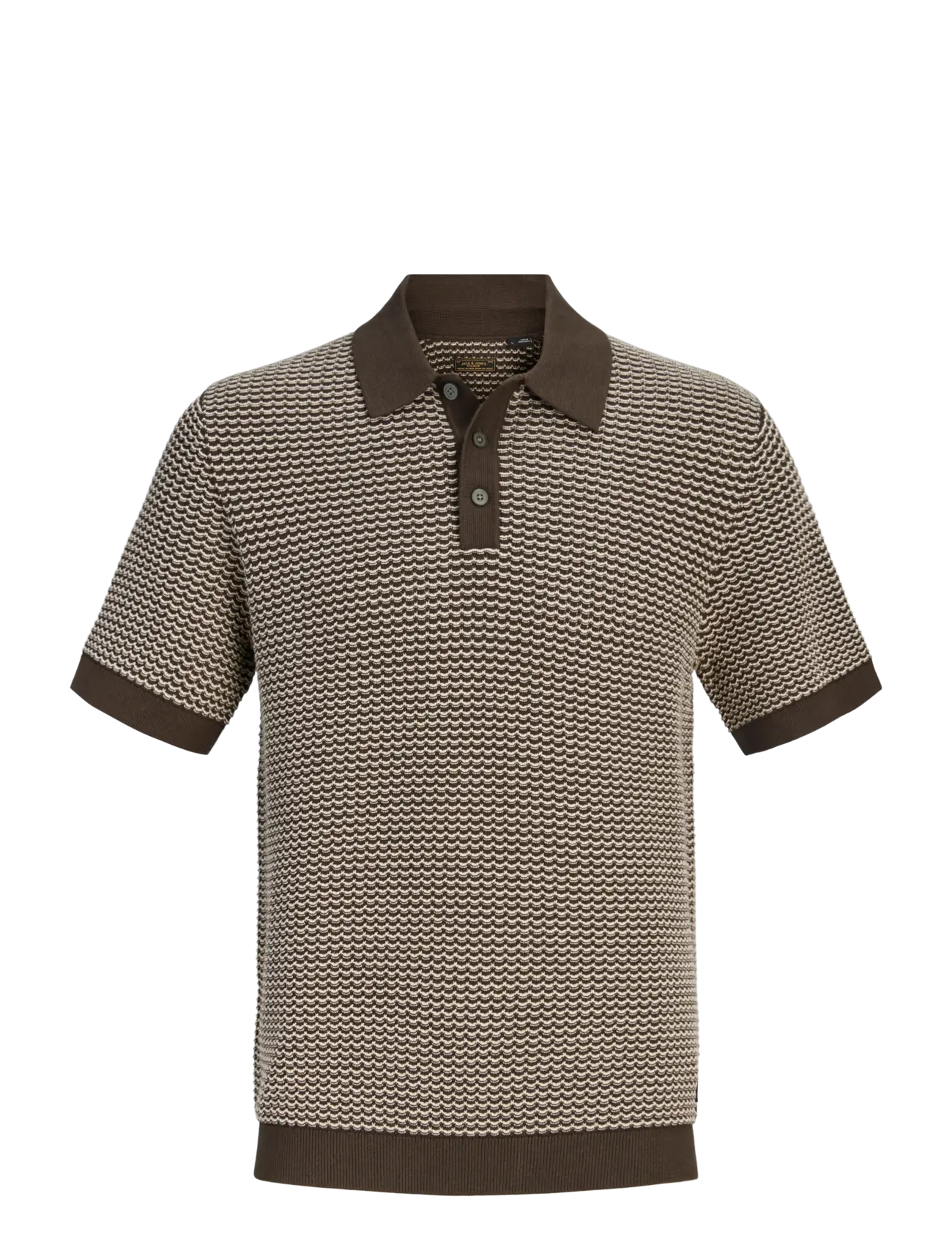 Jack & Jones JPRBLUKINGSLEY KNIT POLO SS LN - Basic-Strickmode - TURKISH COFFEE / brown
