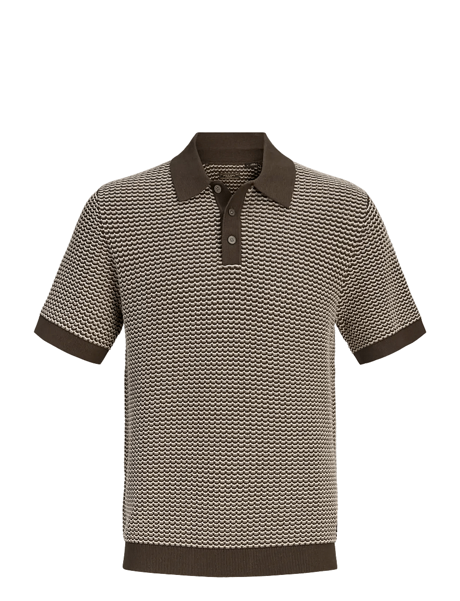 Jack & Jones - JPRBLUKINGSLEY KNIT POLO SS LN - knitted polos - turkish coffee - 1