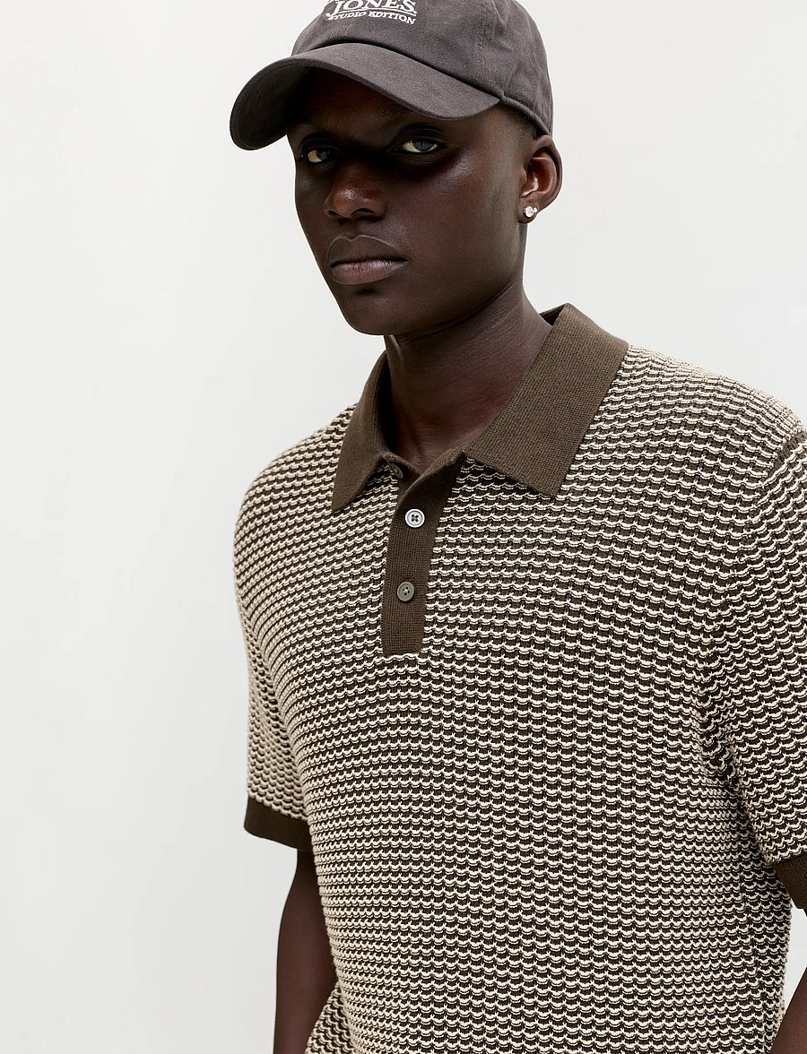 Jack & Jones - JPRBLUKINGSLEY KNIT POLO SS LN - knitted polos - turkish coffee - 5