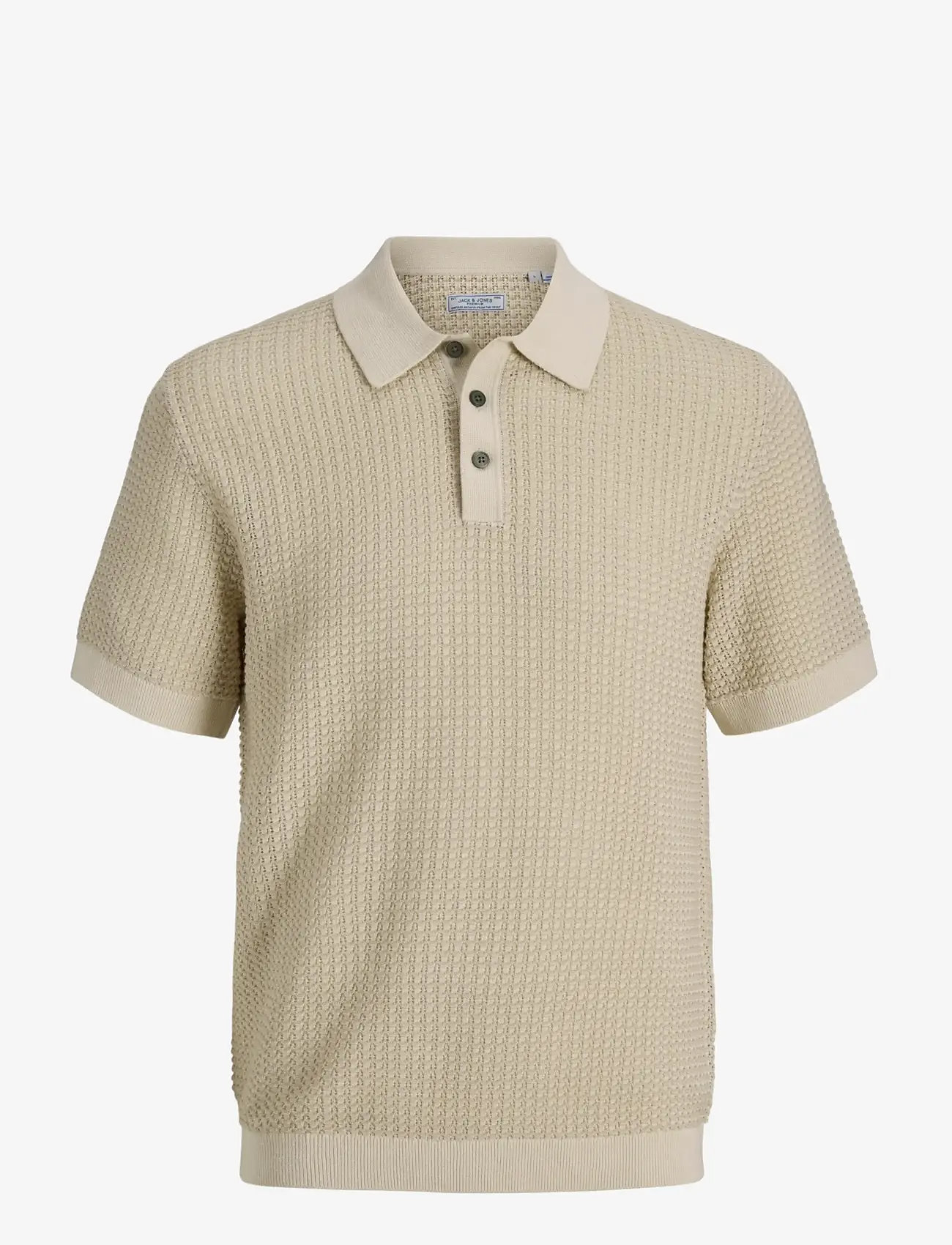 Jack & Jones - JPRBLUKINGSLEY KNIT POLO SS LN - polostrik - whitecap gray - 1