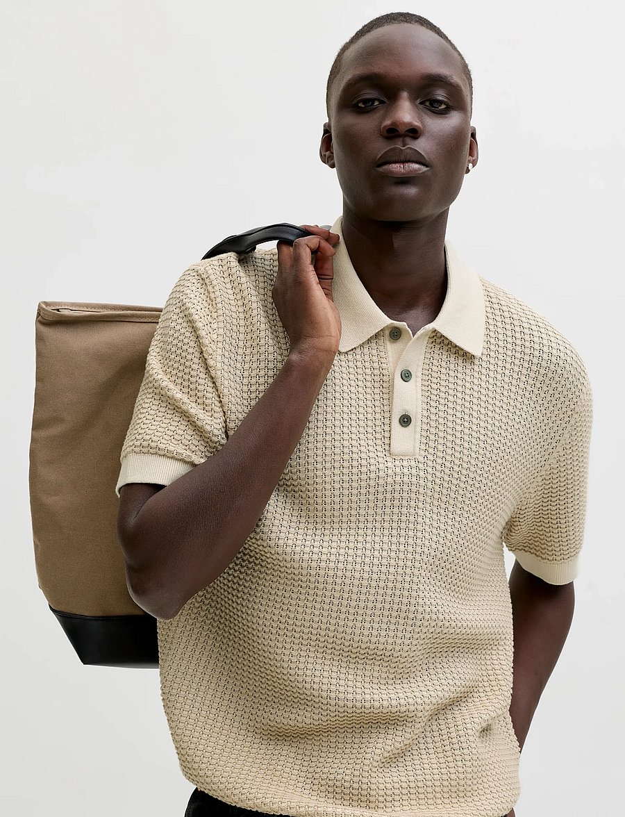 Jack & Jones - JPRBLUKINGSLEY KNIT POLO SS LN - adīti polo krekli ar garām piedurknēm - whitecap gray - 5