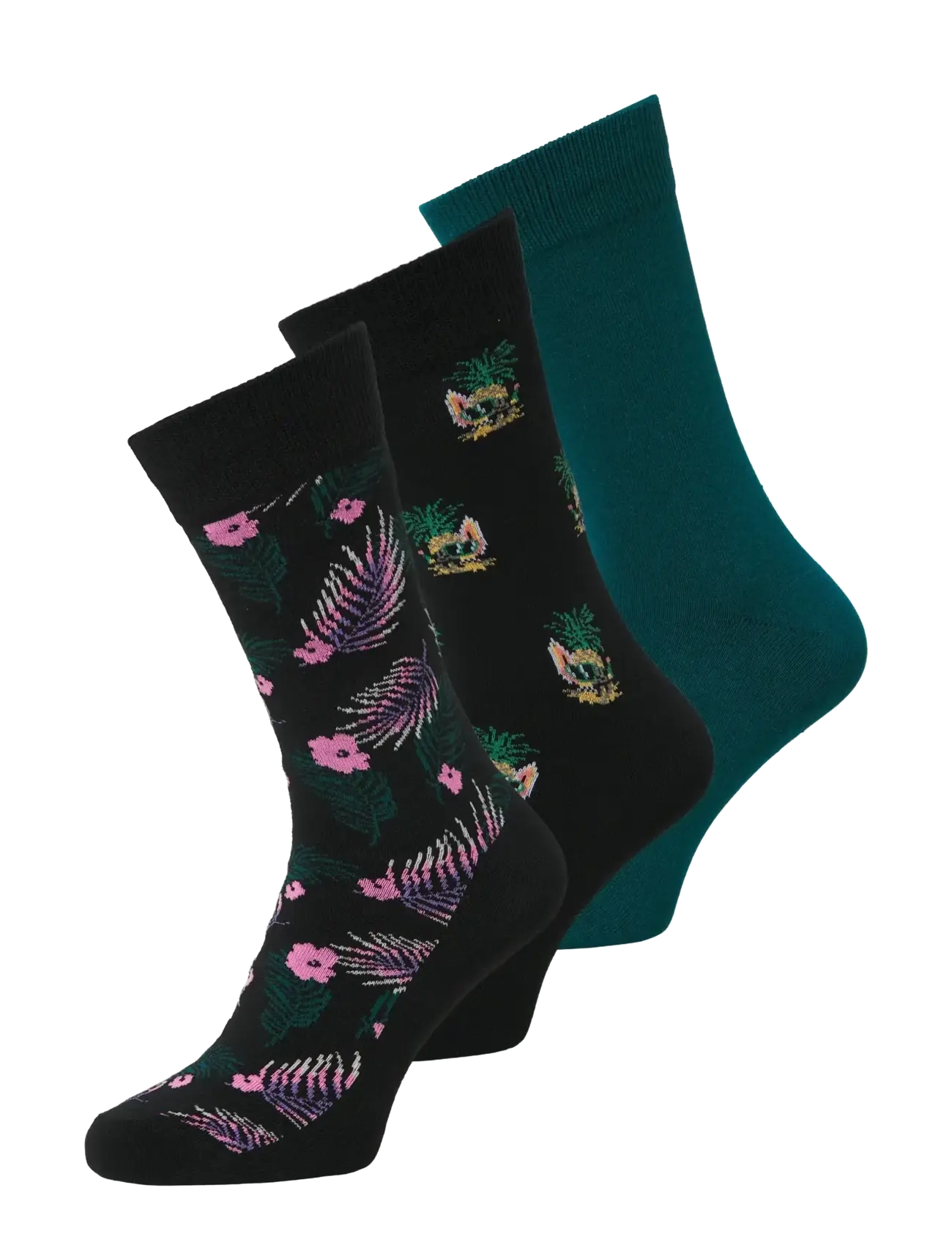 Jack & Jones Jacpineapple Skulls Socks 3 Pack Sn, One Size, Black, Sokker > Almindelige Sokker, Herre
