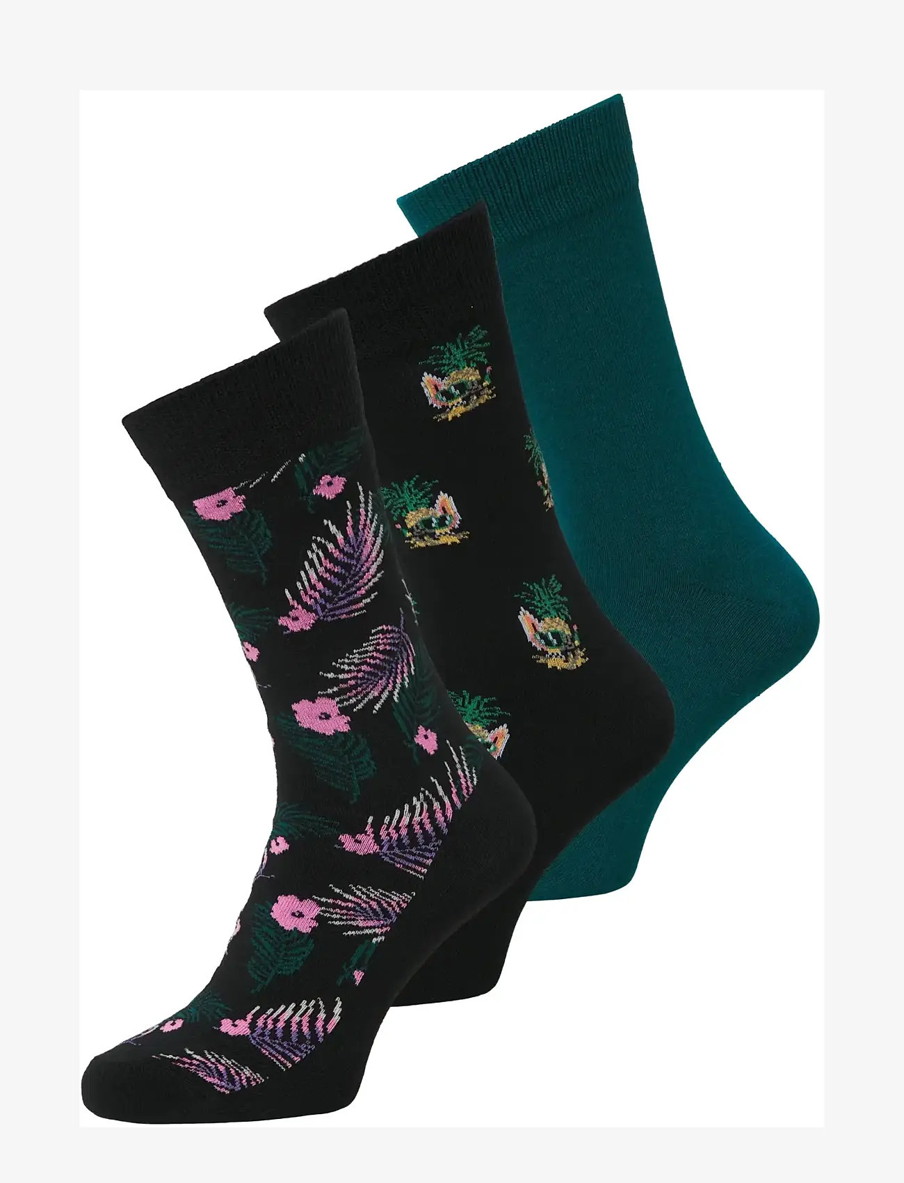 Jack & Jones - JACPINEAPPLE SKULLS SOCKS 3 PACK SN - laveste priser - black - 0