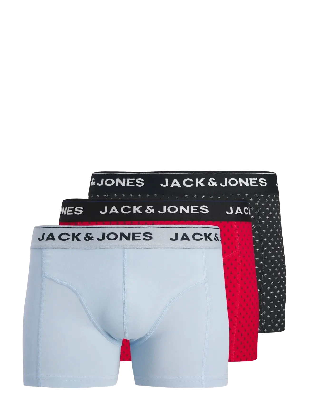 Jack & Jones JACPALMTREE TRUNKS 3 PACK SN - Skatīt visu - DARK NAVY / black