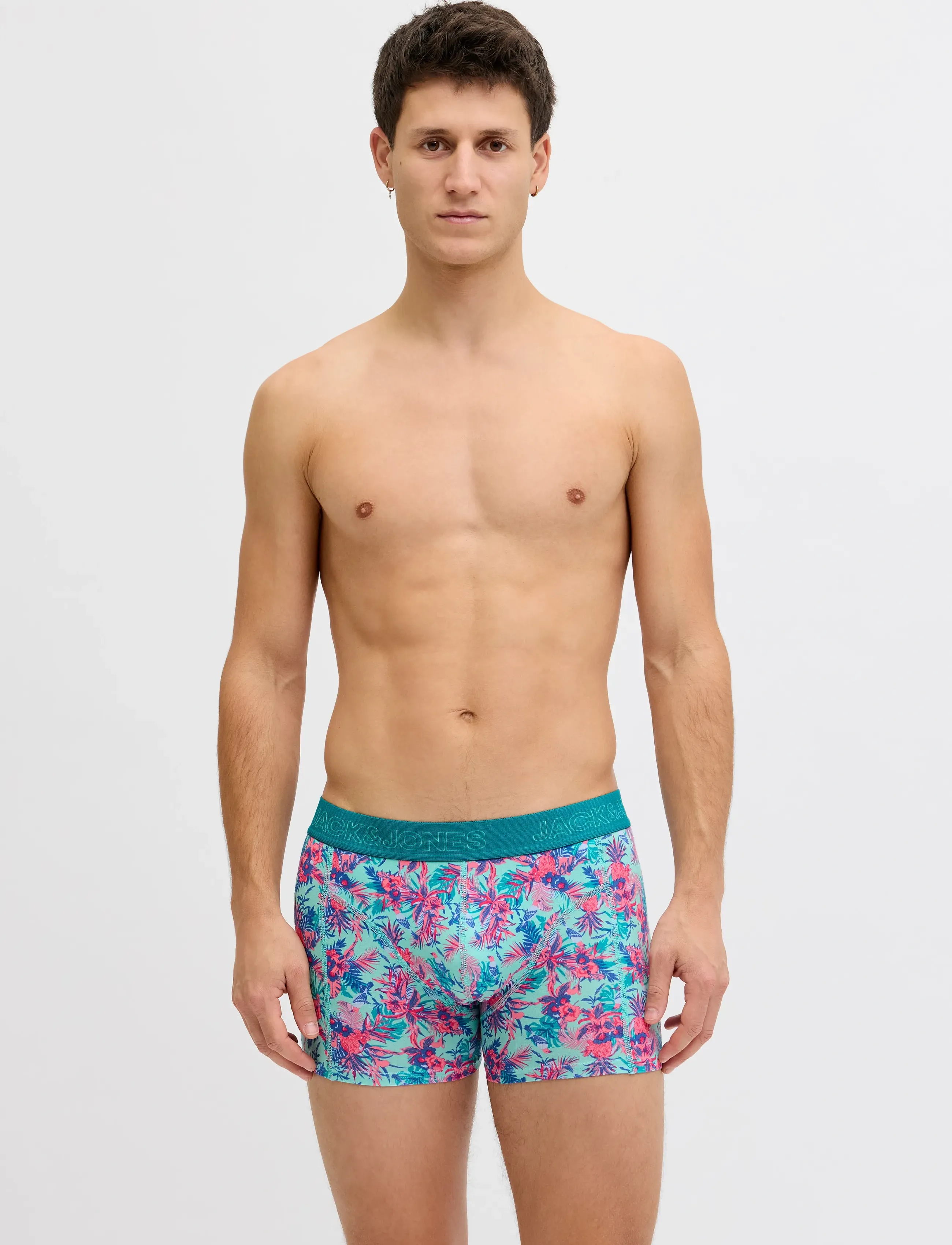 Jack & Jones JACEXOTIC LEAVES TRUNKS 3 PACK SN - Kollektionen - POOL BLUE / multi