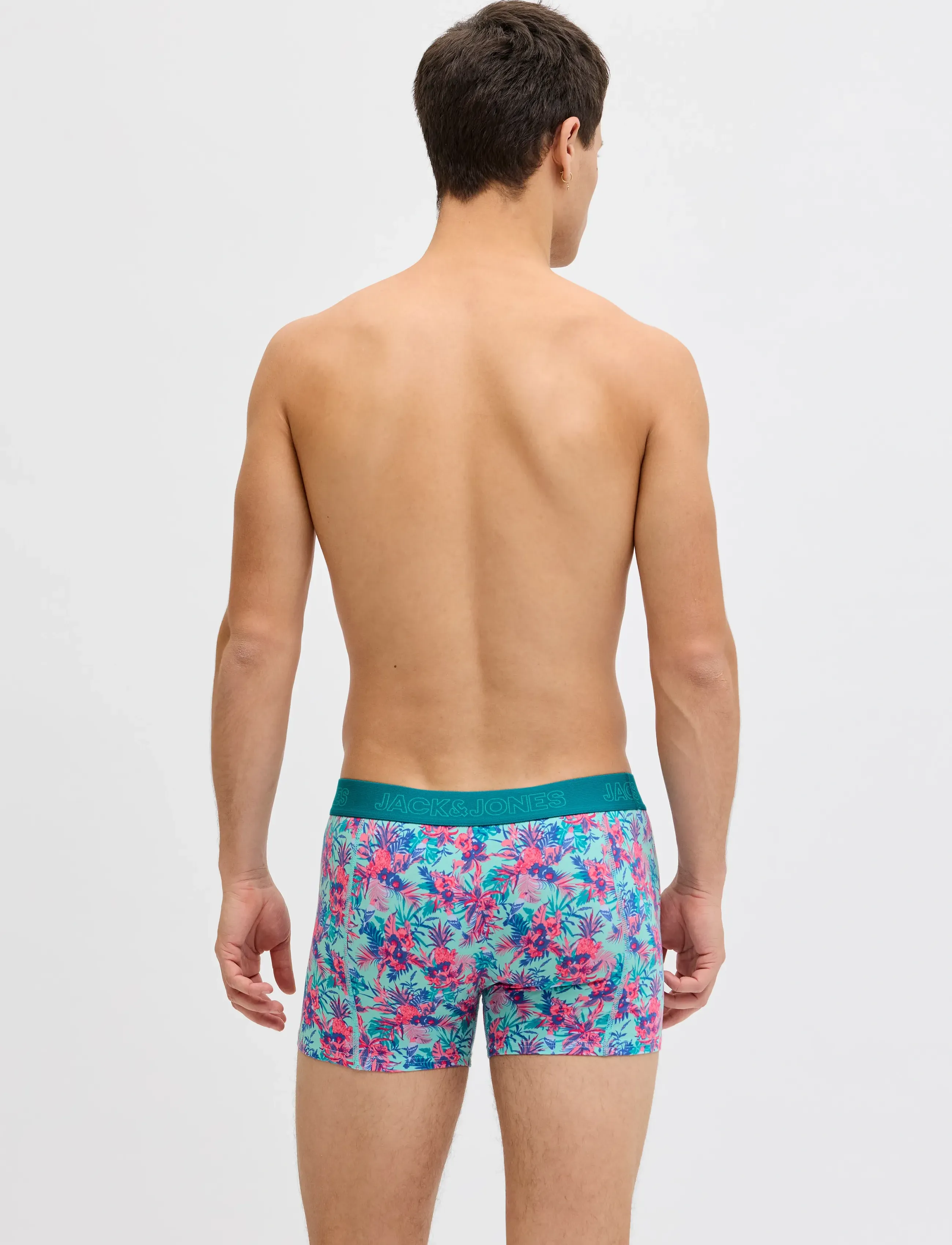 Jack & Jones - JACEXOTIC LEAVES TRUNKS 3 PACK SN - multipack underpants - pool blue - 2
