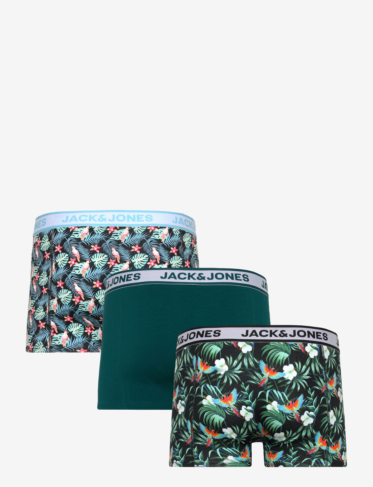 Jack & Jones - JACBIRD LEAVES TRUNKS 3 PACK - multipack underbukser - black - 1