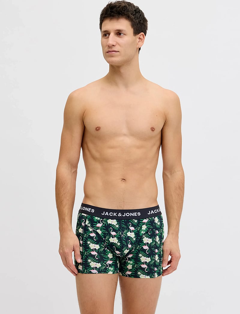 Jack & Jones - JACFLAMINGO FLOWER TRUNKS 3 PACK SN - multipack underpants - black - 0