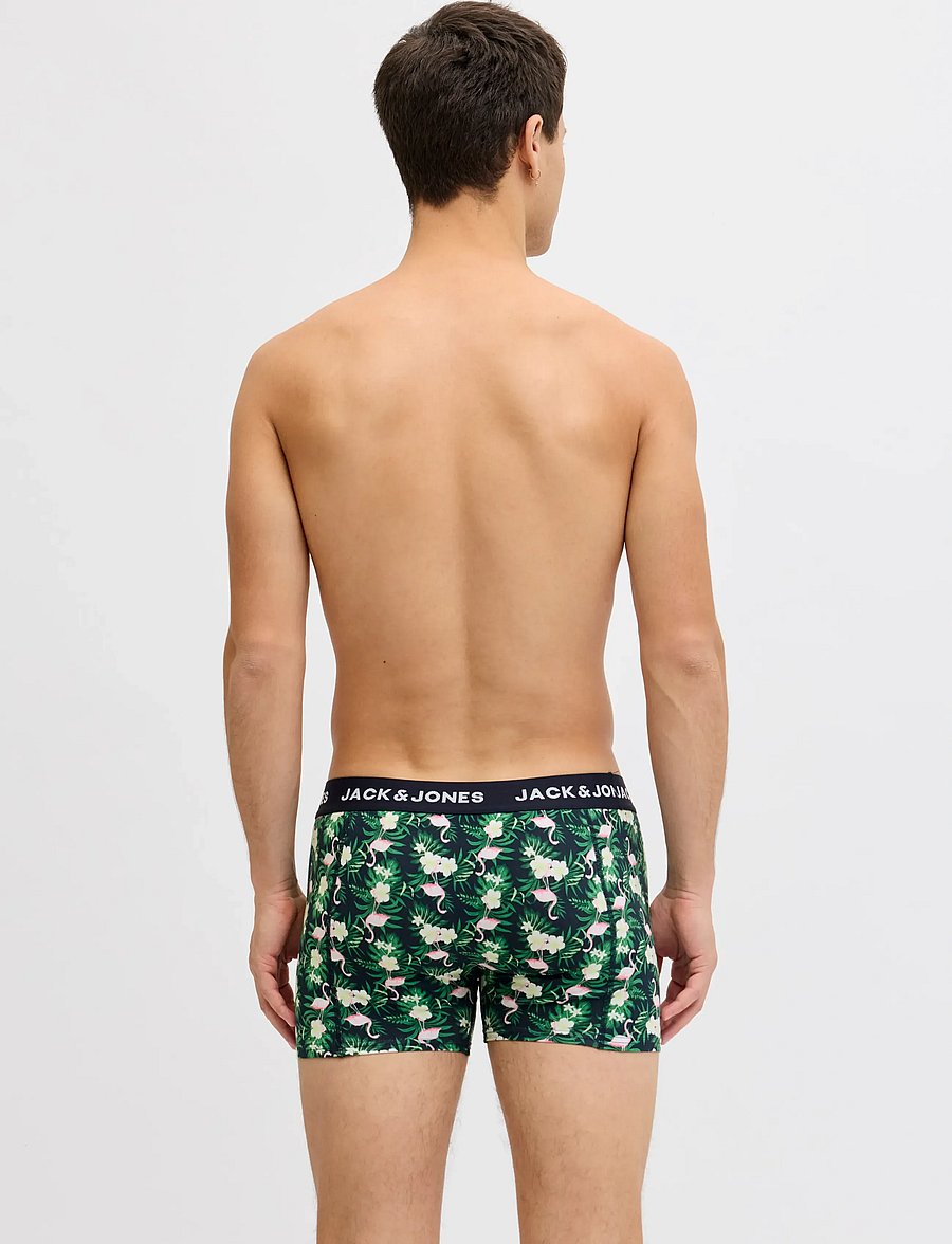 Jack & Jones - JACFLAMINGO FLOWER TRUNKS 3 PACK SN - unterhosen im multipack - black - 2