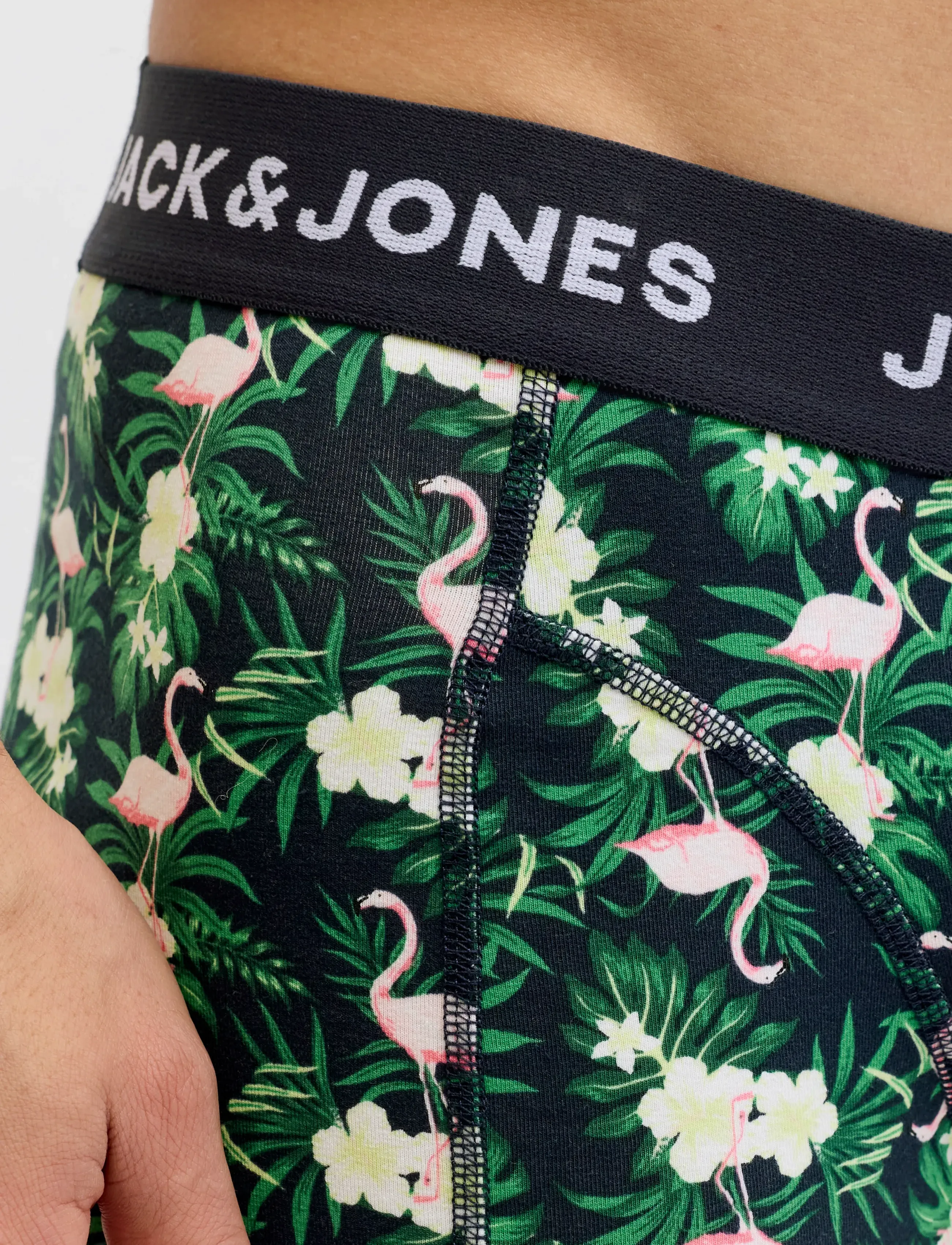 Jack & Jones - JACFLAMINGO FLOWER TRUNKS 3 PACK SN - unterhosen im multipack - black - 3