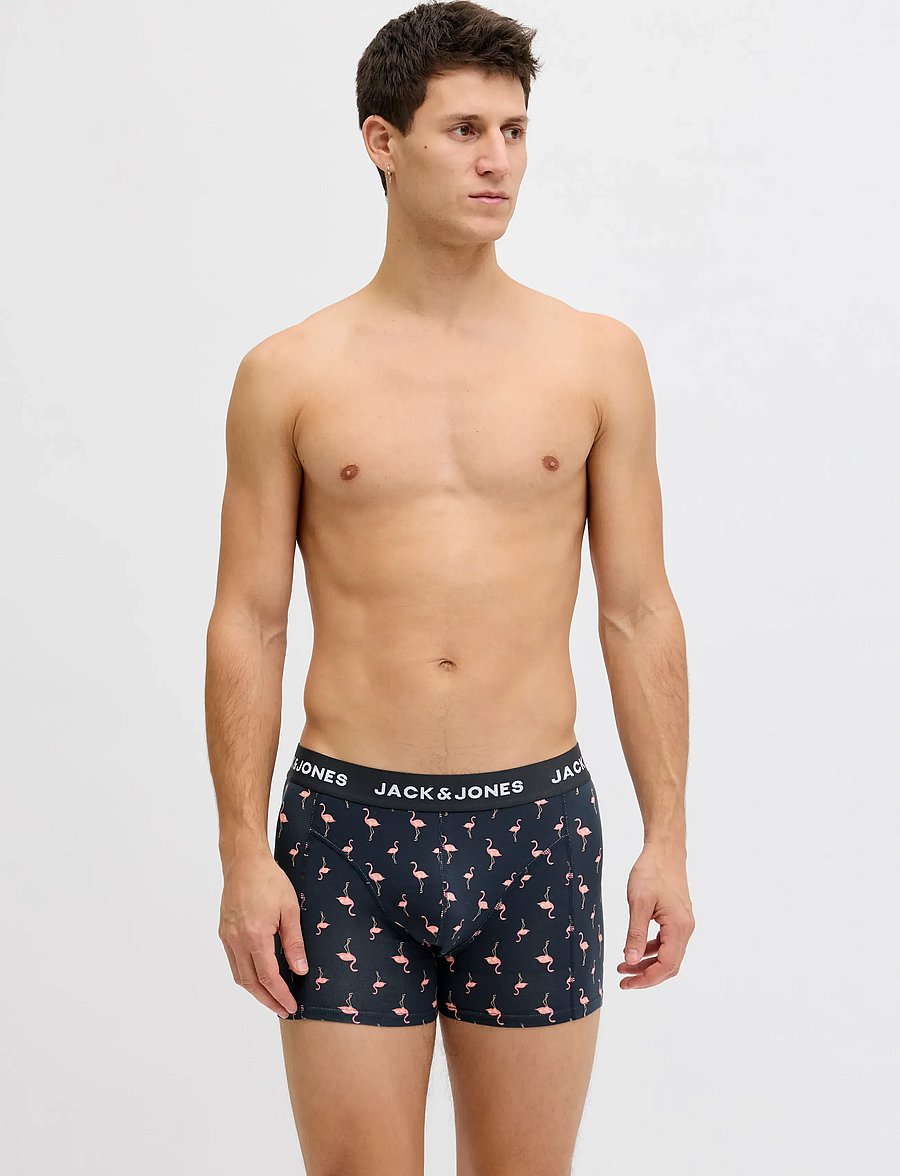 Jack & Jones - JACFLAMINGO FLOWER TRUNKS 3 PACK SN - unterhosen im multipack - black - 4