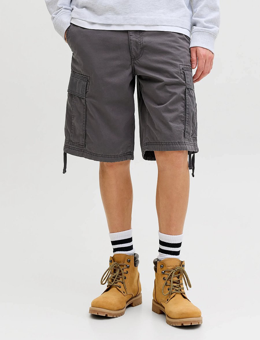 Jack & Jones - JPSTCOLE FRANK CARGO SHORTS MID SN - cargo shorts - asphalt - 0