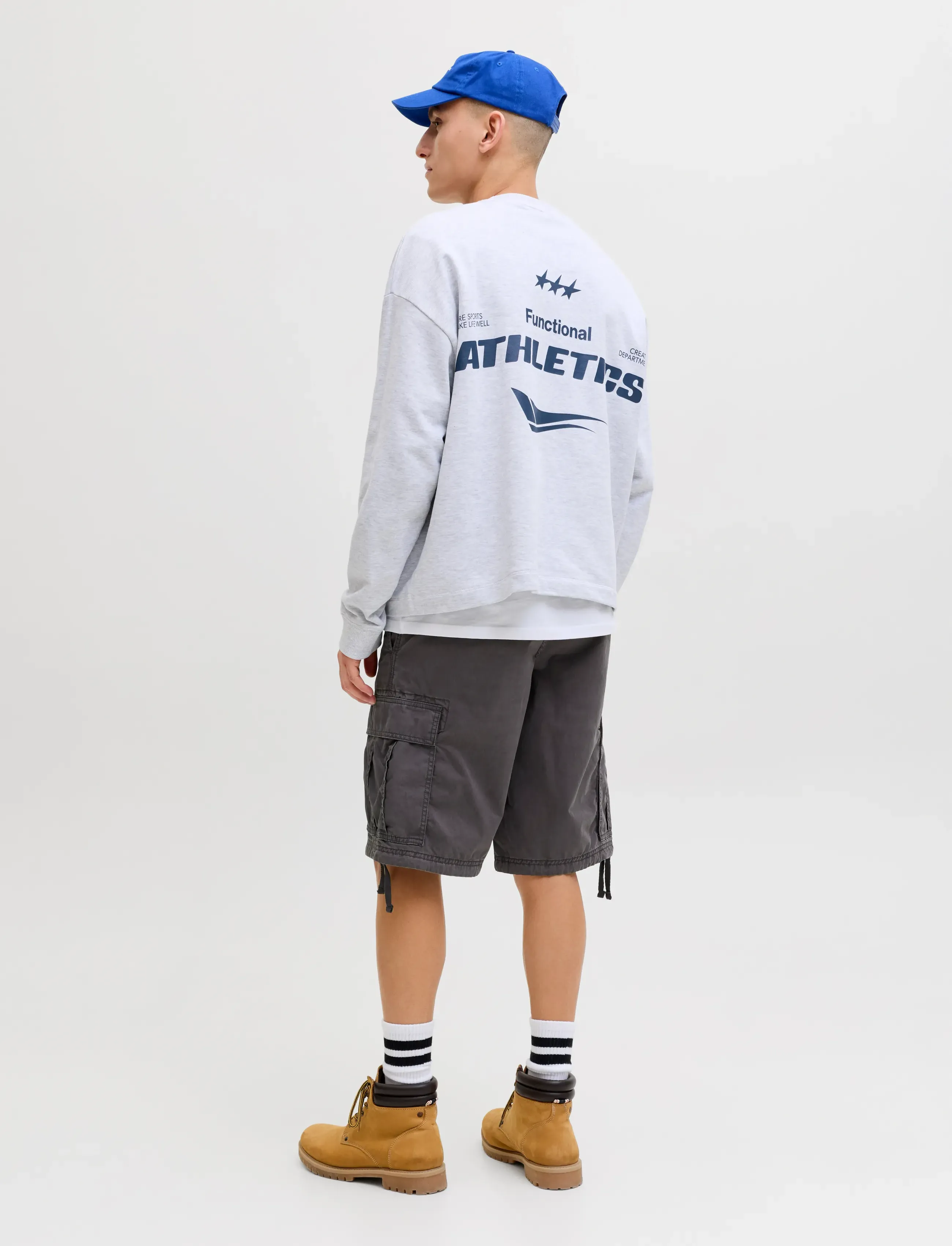 Jack & Jones - JPSTCOLE FRANK CARGO SHORTS MID SN - cargo shorts - asphalt - 3