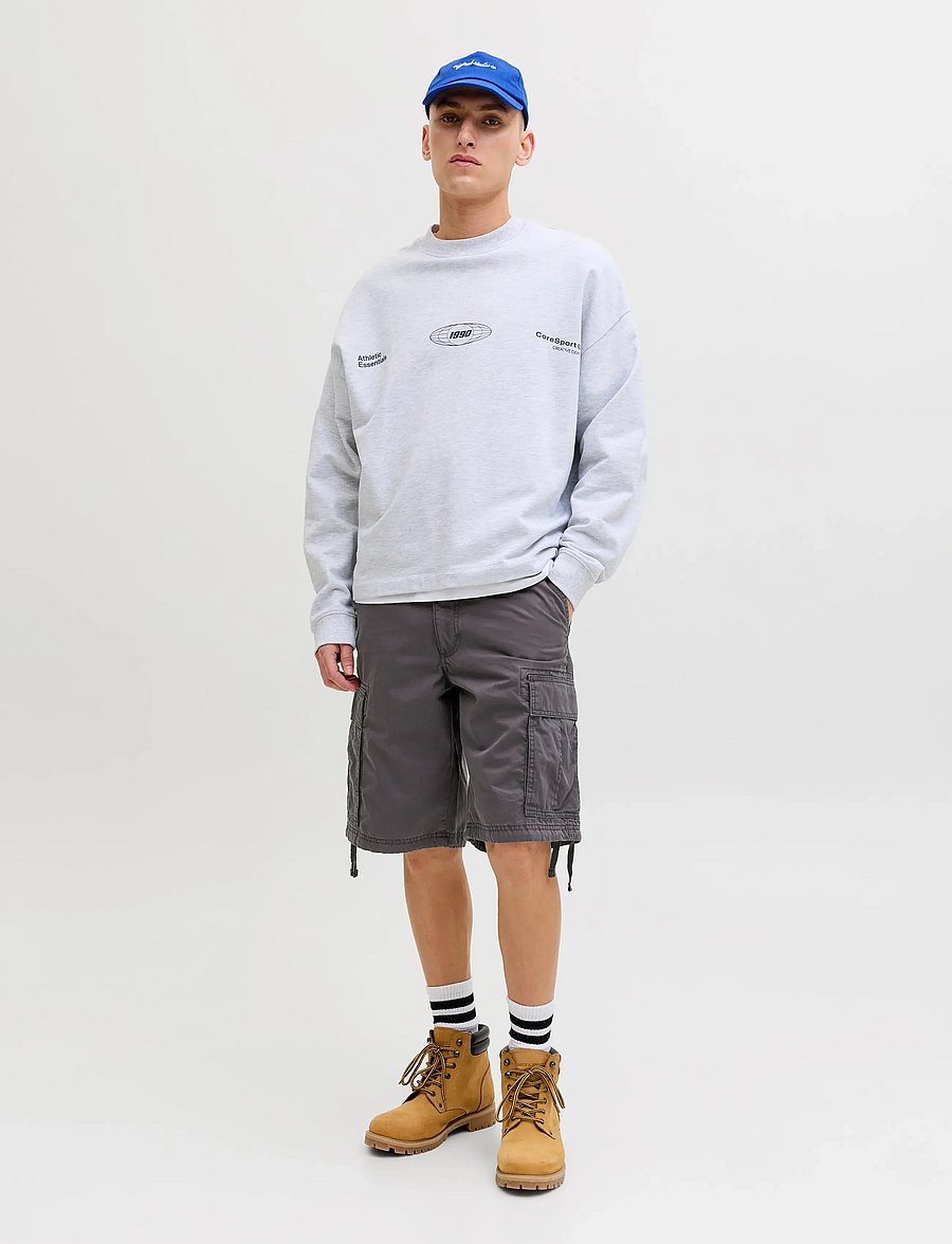 Jack & Jones - JPSTCOLE FRANK CARGO SHORTS MID SN - cargo shorts - asphalt - 4