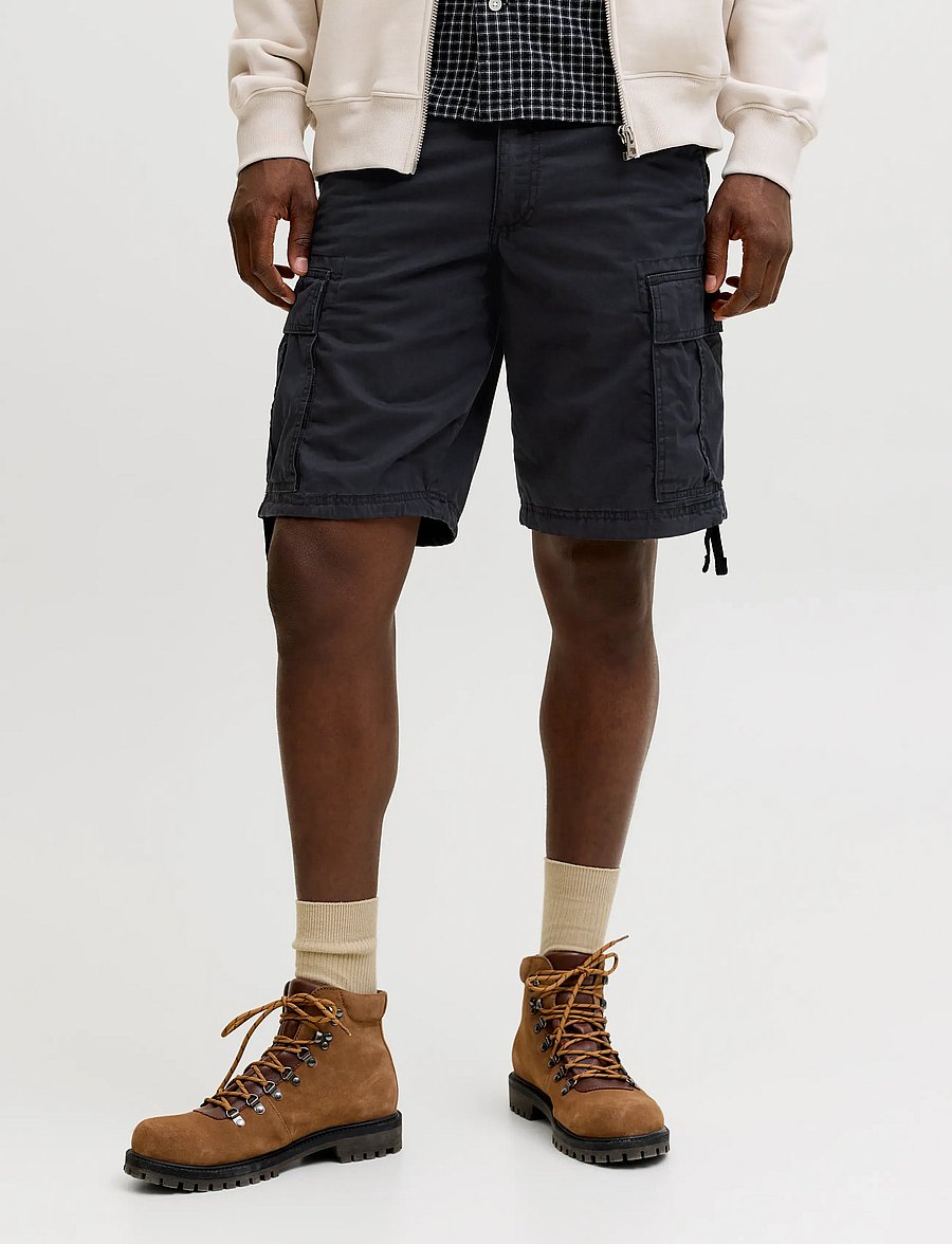 Jack & Jones - JPSTCOLE FRANK CARGO SHORTS MID SN - cargo shorts - black - 0