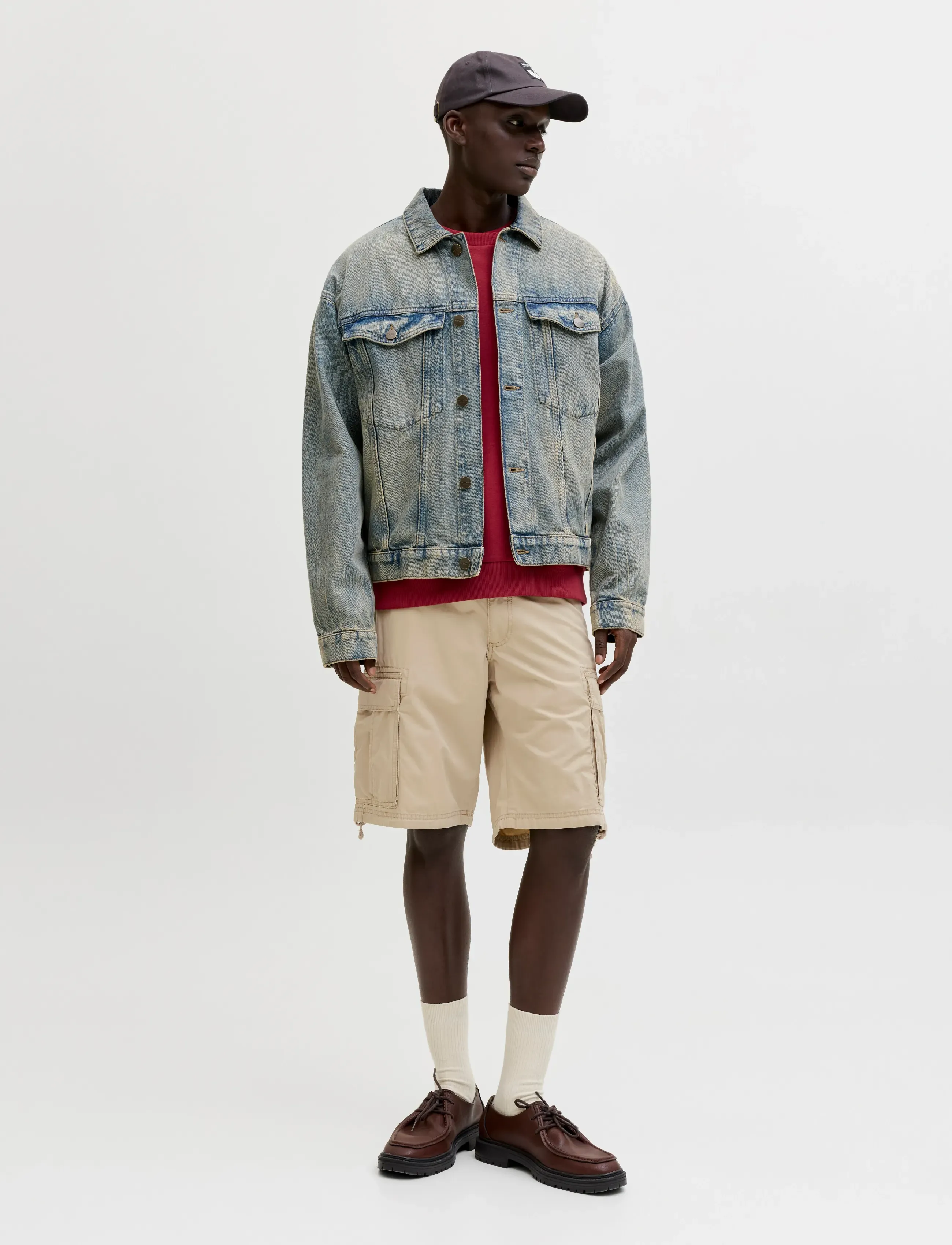 Jack & Jones - JPSTCOLE FRANK CARGO SHORTS MID SN - cargo shorts - crockery - 4
