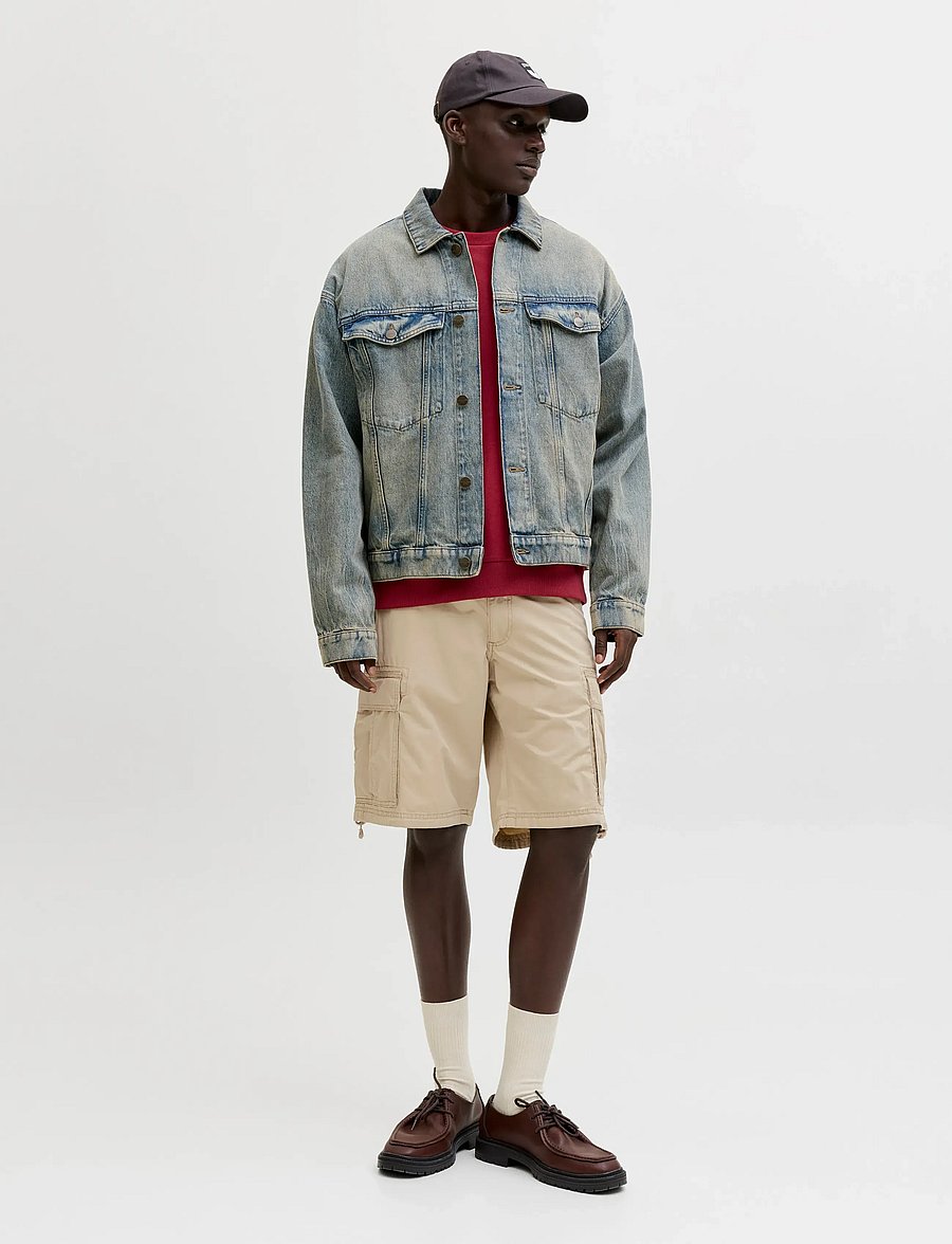 Jack & Jones - JPSTCOLE FRANK CARGO SHORTS MID SN - cargo shorts - crockery - 4