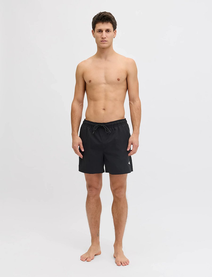 Jack & Jones - JPSTMAUI TROPIC SOLID SWIM SHORTS REG SN - shorts de bain - black - 4