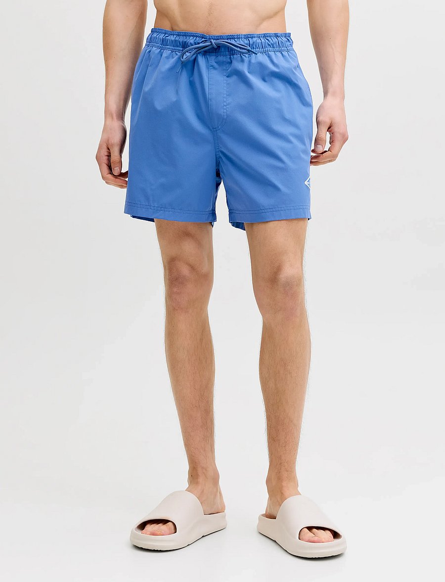 Jack & Jones - JPSTMAUI TROPIC SOLID SWIM SHORTS REG SN - badehose - delft - 0