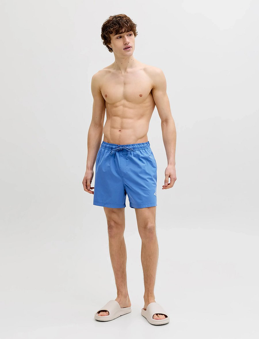Jack & Jones - JPSTMAUI TROPIC SOLID SWIM SHORTS REG SN - badehose - delft - 4