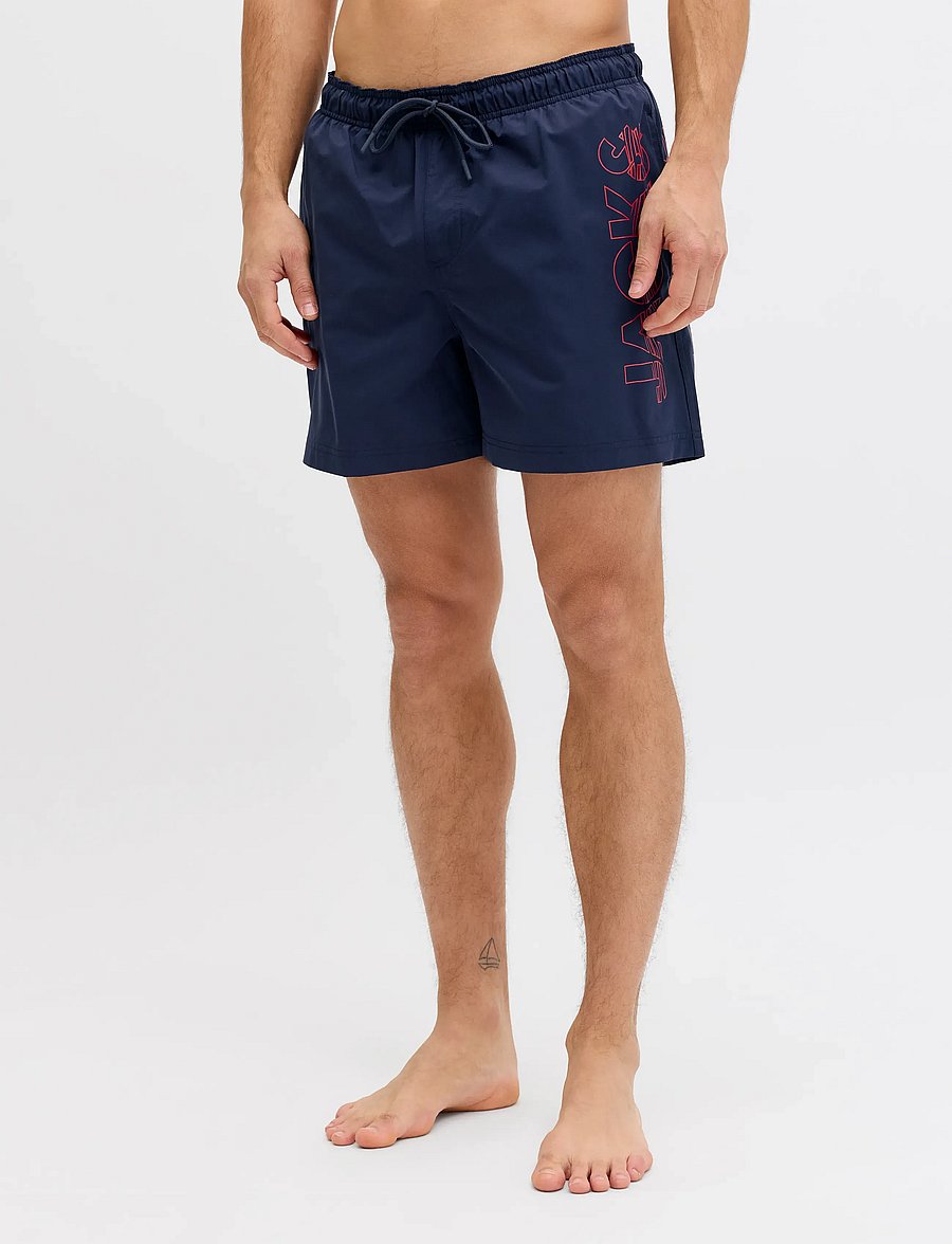 Jack & Jones - JPSTMAUI WAVE LOGO SWIM SHORTS REG SN - badeshorts - navy blazer - 0