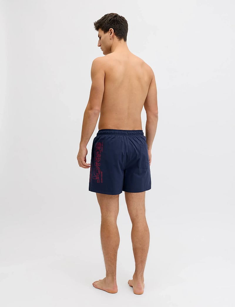 Jack & Jones - JPSTMAUI WAVE LOGO SWIM SHORTS REG SN - badshorts - navy blazer - 3