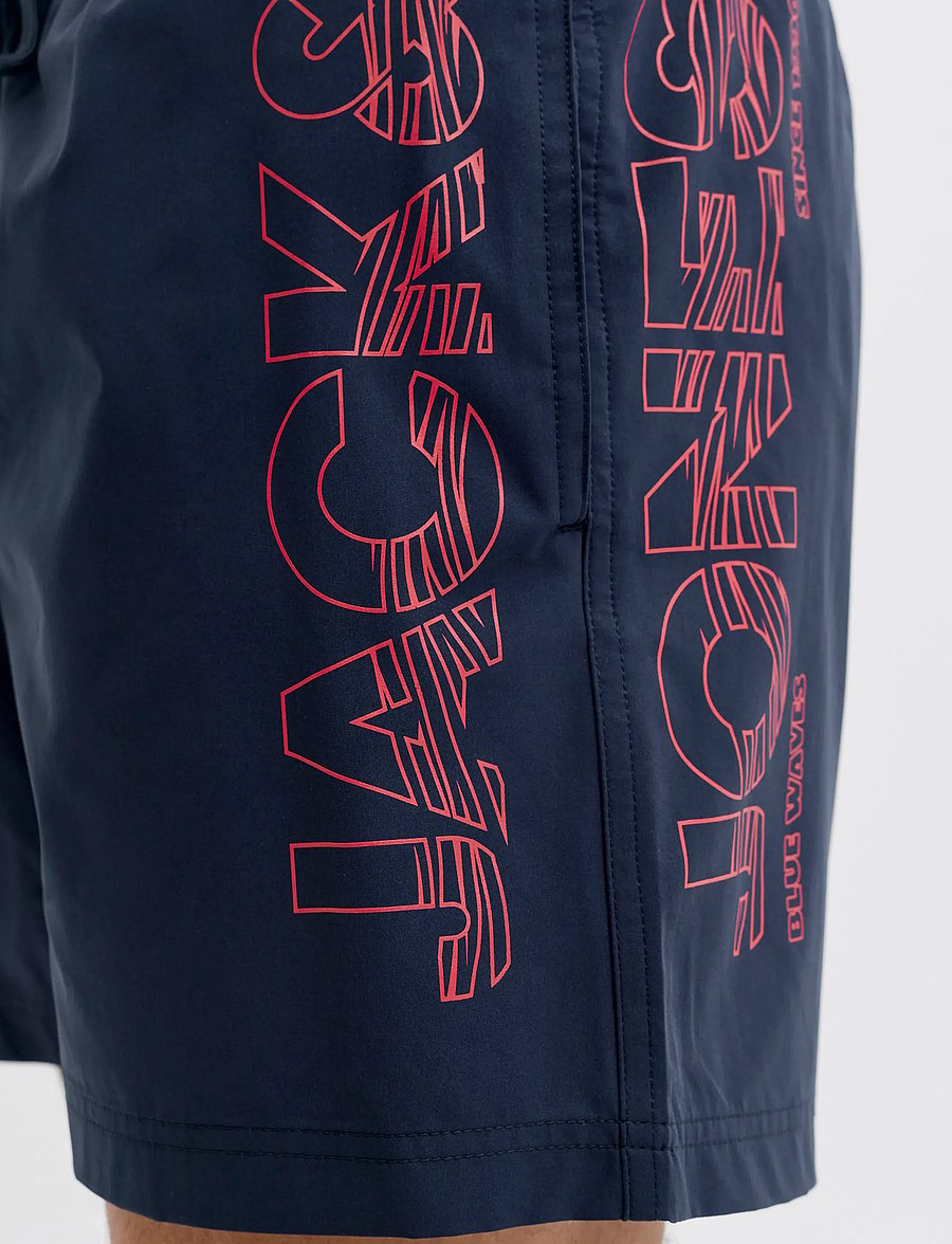 Jack & Jones - JPSTMAUI WAVE LOGO SWIM SHORTS REG SN - badeshorts - navy blazer - 5