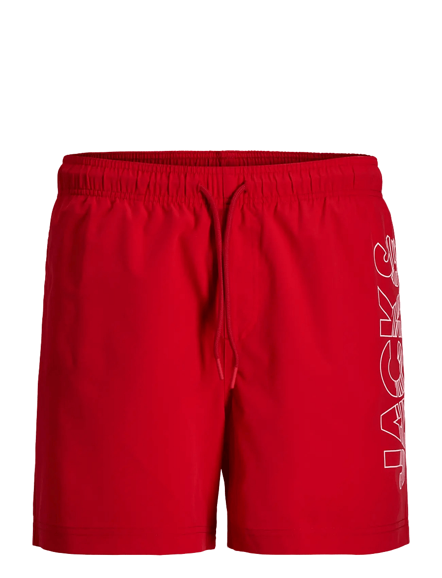 Jack & Jones - JPSTMAUI WAVE LOGO SWIM SHORTS REG SN - badeshorts - true red - 1