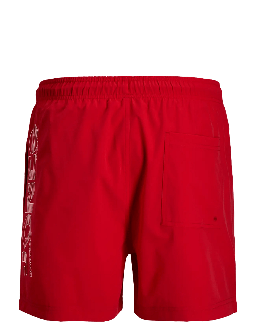 Jack & Jones - JPSTMAUI WAVE LOGO SWIM SHORTS REG SN - badeshorts - true red - 2