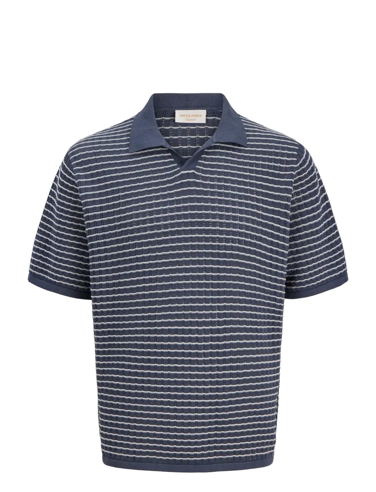 JACK & JONES Jornantucket Knit Split Neck Polo Sa26 Navy - M - Herren