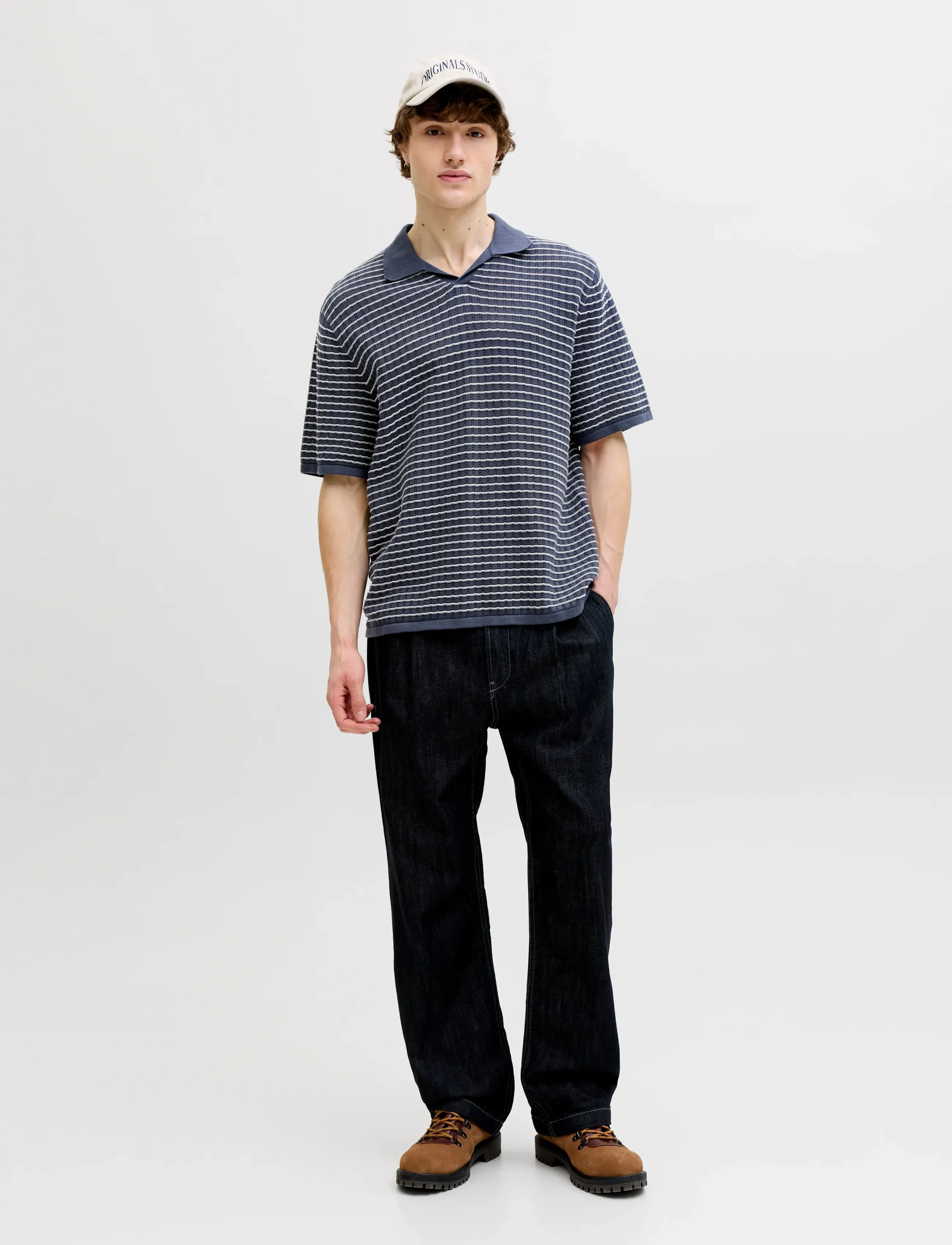 Jack & Jones - JORNANTUCKET KNIT SPLIT NECK POLO SA26 - stickade pikéer - odyssey gray - 3