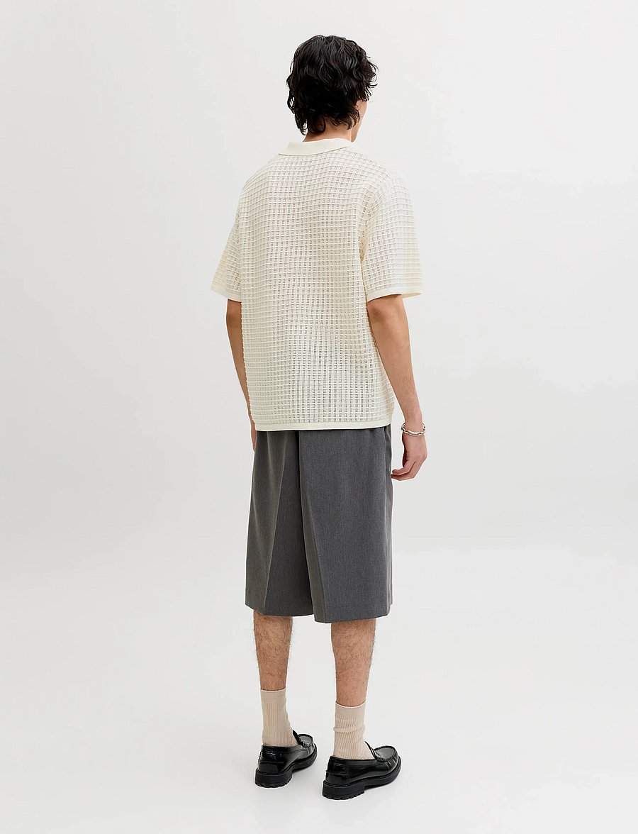 Jack & Jones - JORNANTUCKET KNIT SPLIT NECK POLO SA26 - kootud polosärgid - sea salt - 2
